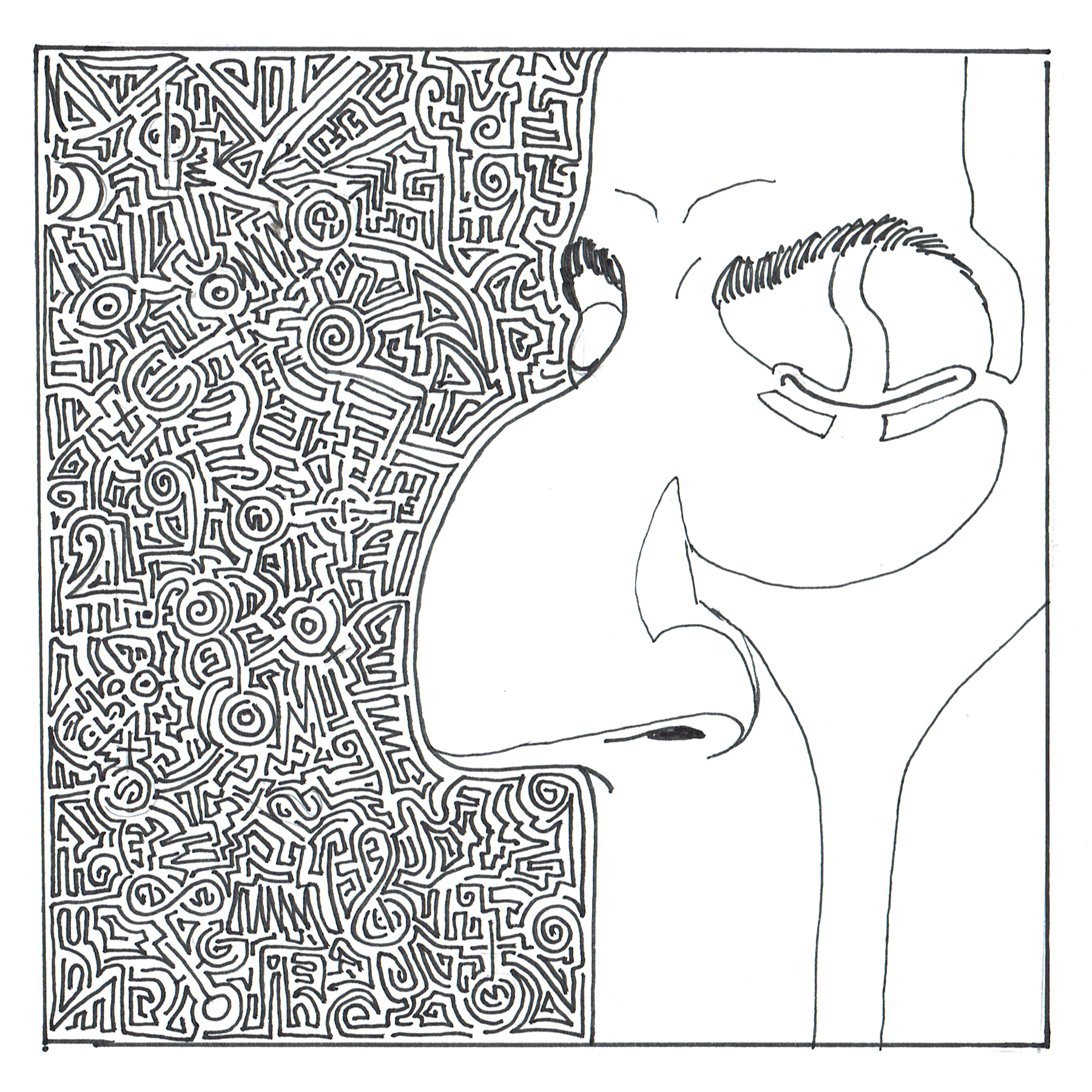 THOUGHTS hand drawn