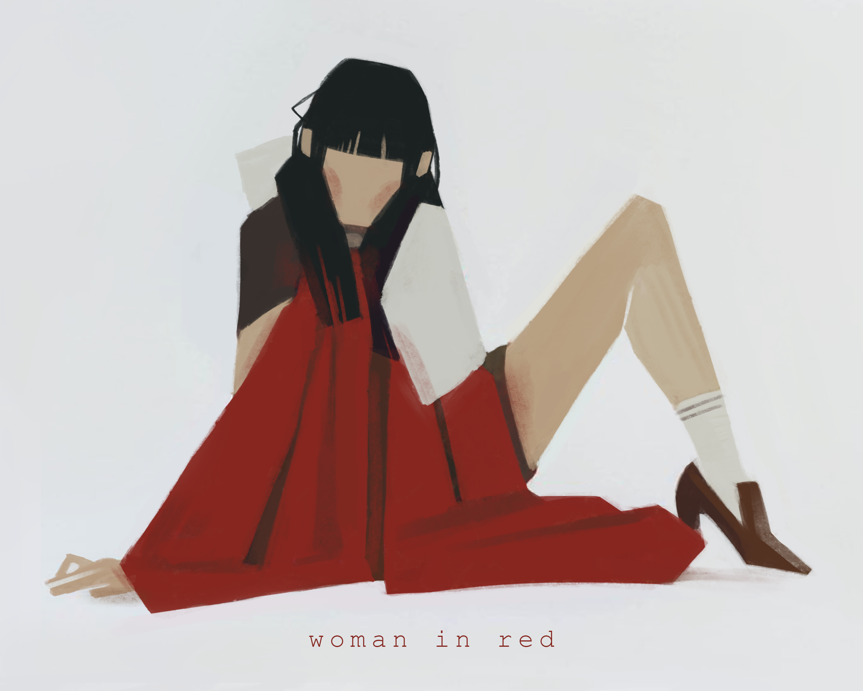 Woman in red