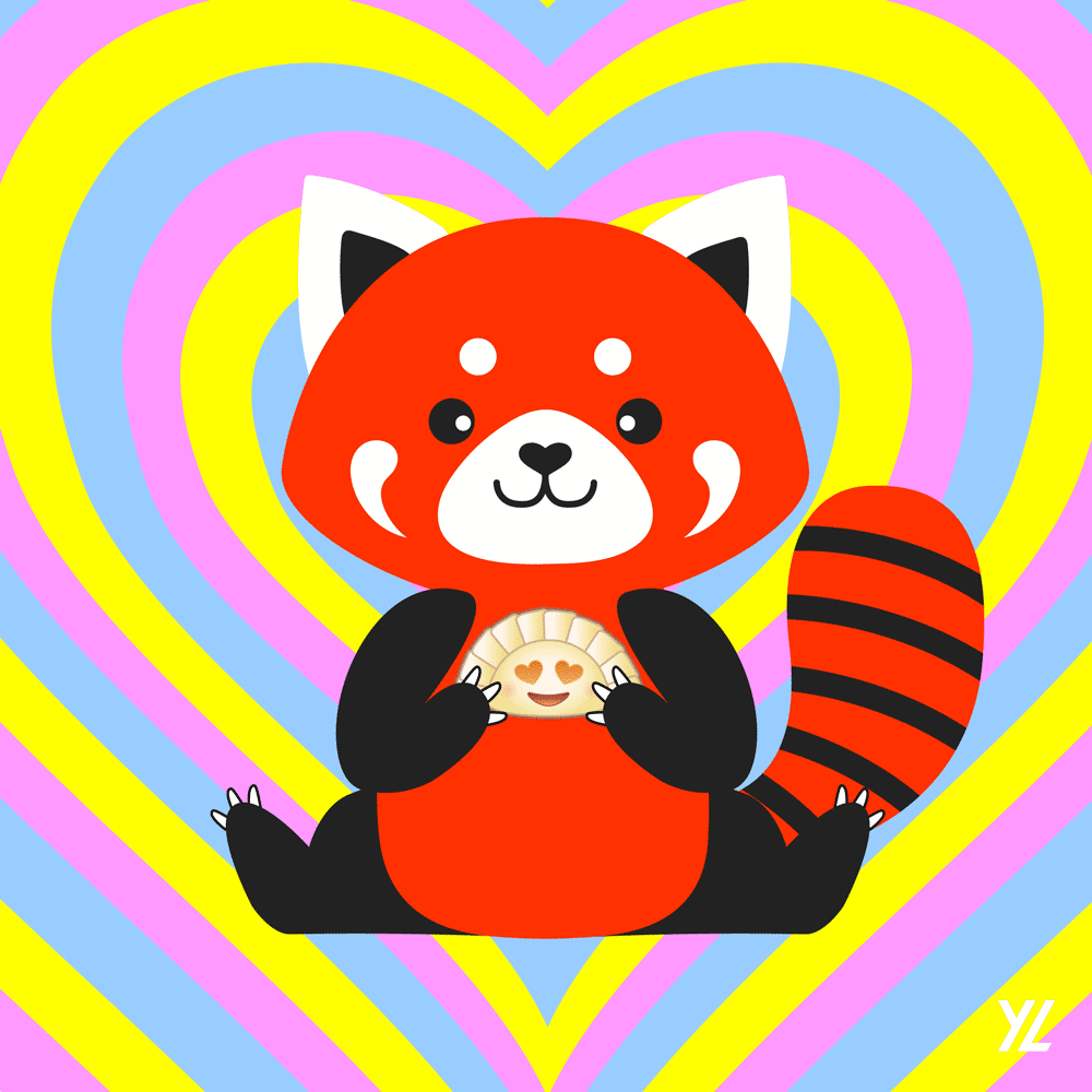 Red Panda holding a Bling Bling dumpling #10/10