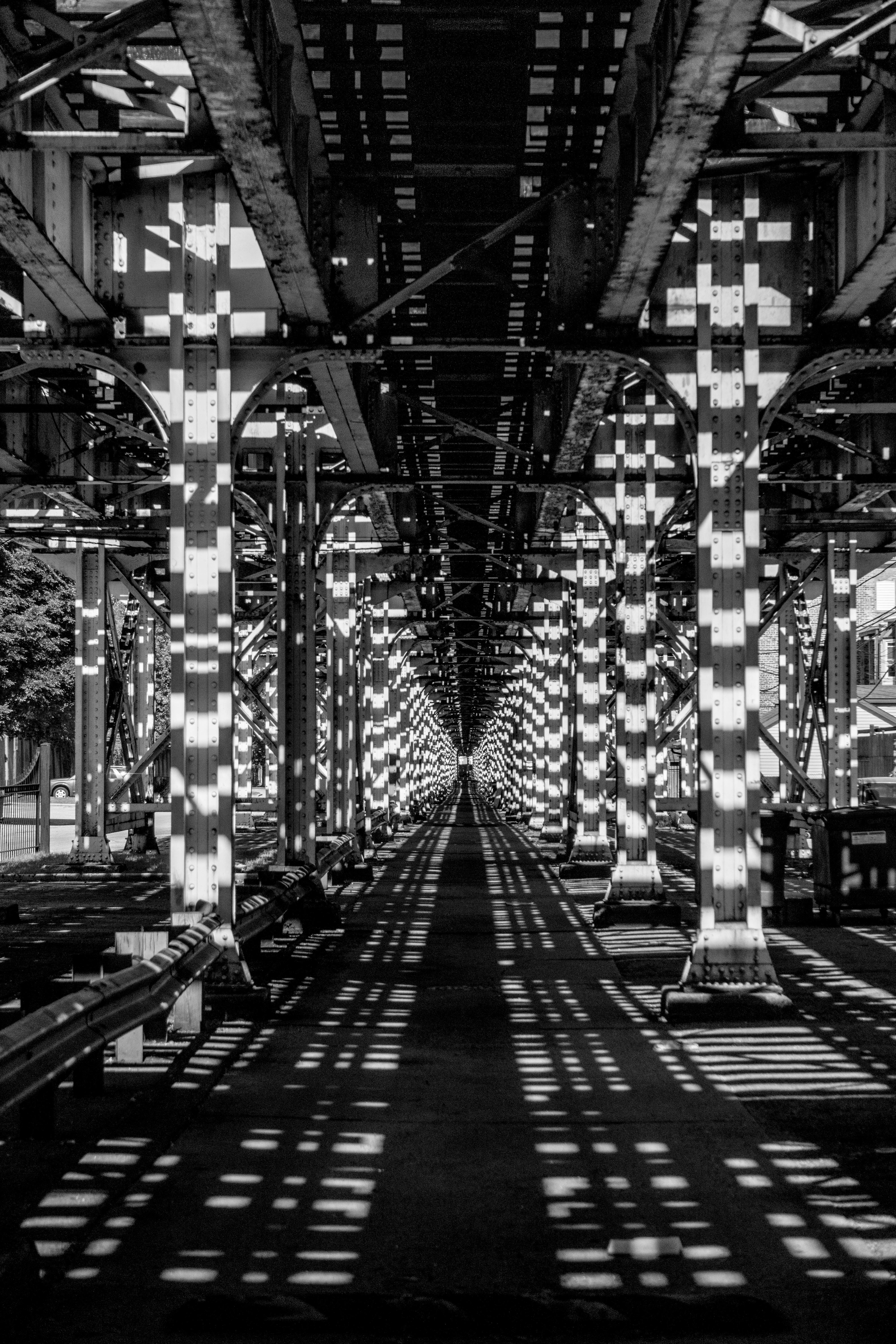 'Ultralight' - Light Patterns Under Chicago's "L"