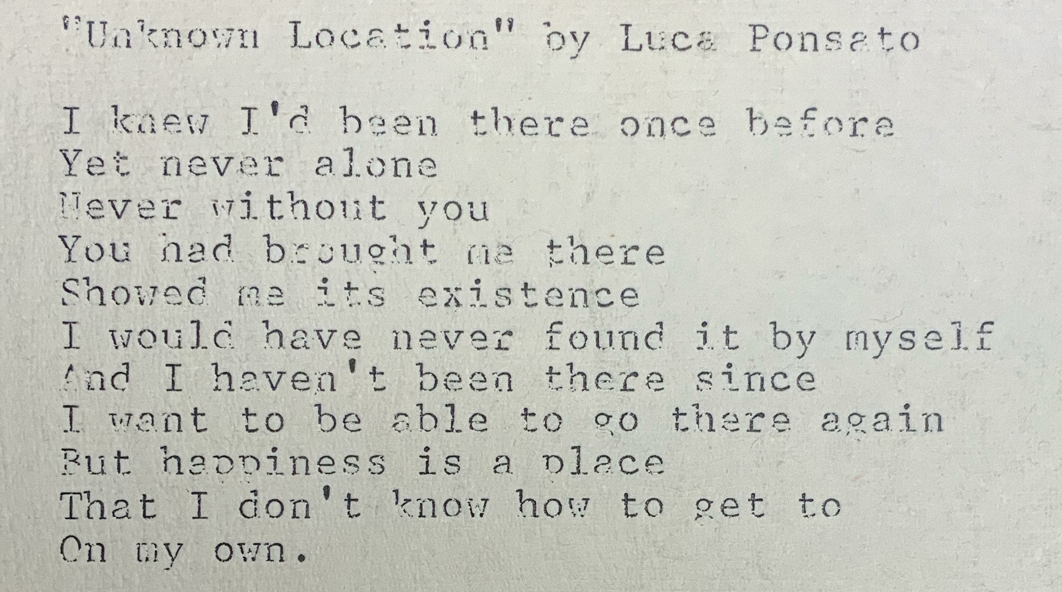 Unknown Location