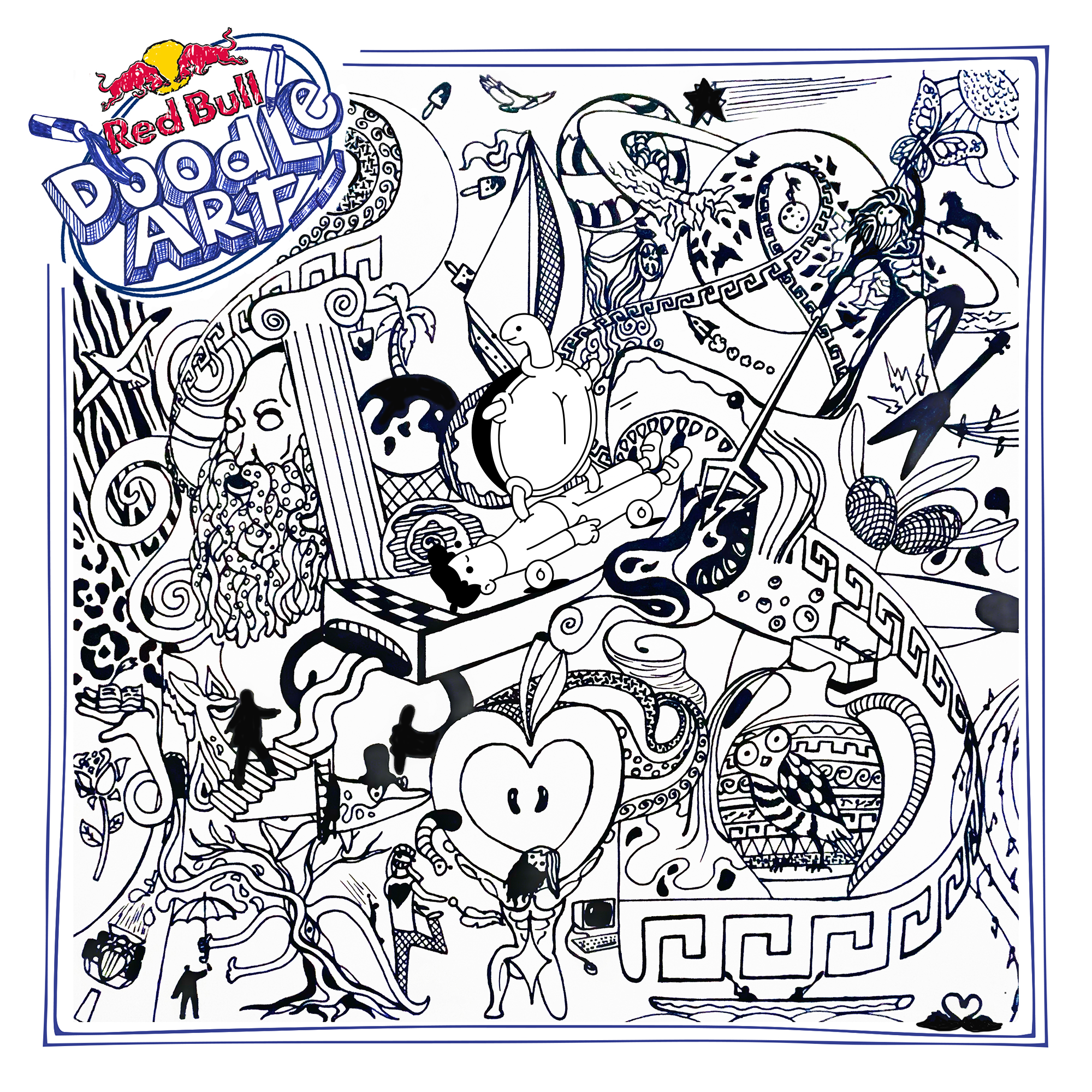 Red Bull Doodle Art Collection mentored by Burnt Toast #6487/12935