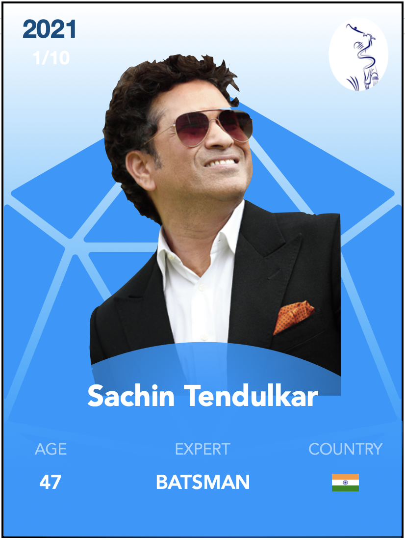 Sachin Tendulkar 1 of 10 | Collectable Cricket Cards 