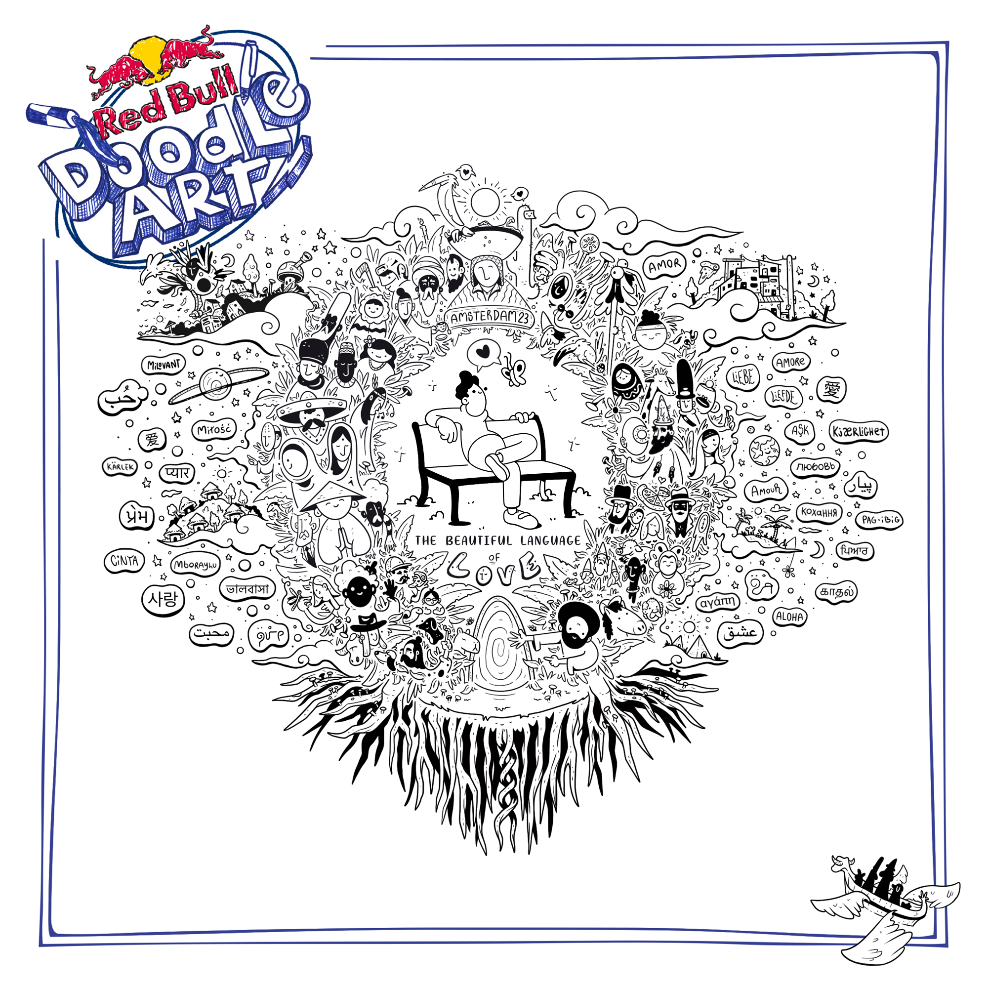 Red Bull Doodle Art Collection mentored by Burnt Toast #6474/12935