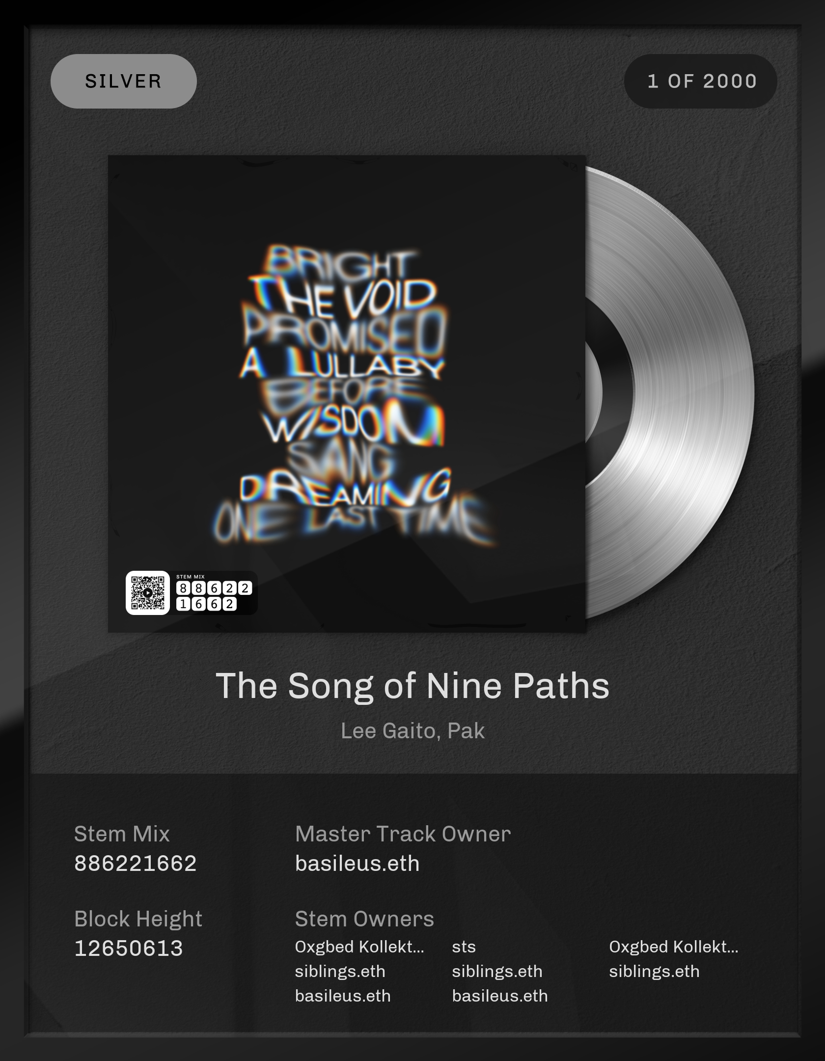 The Song of Nine Paths Silver Edition (Mix: 886221662)