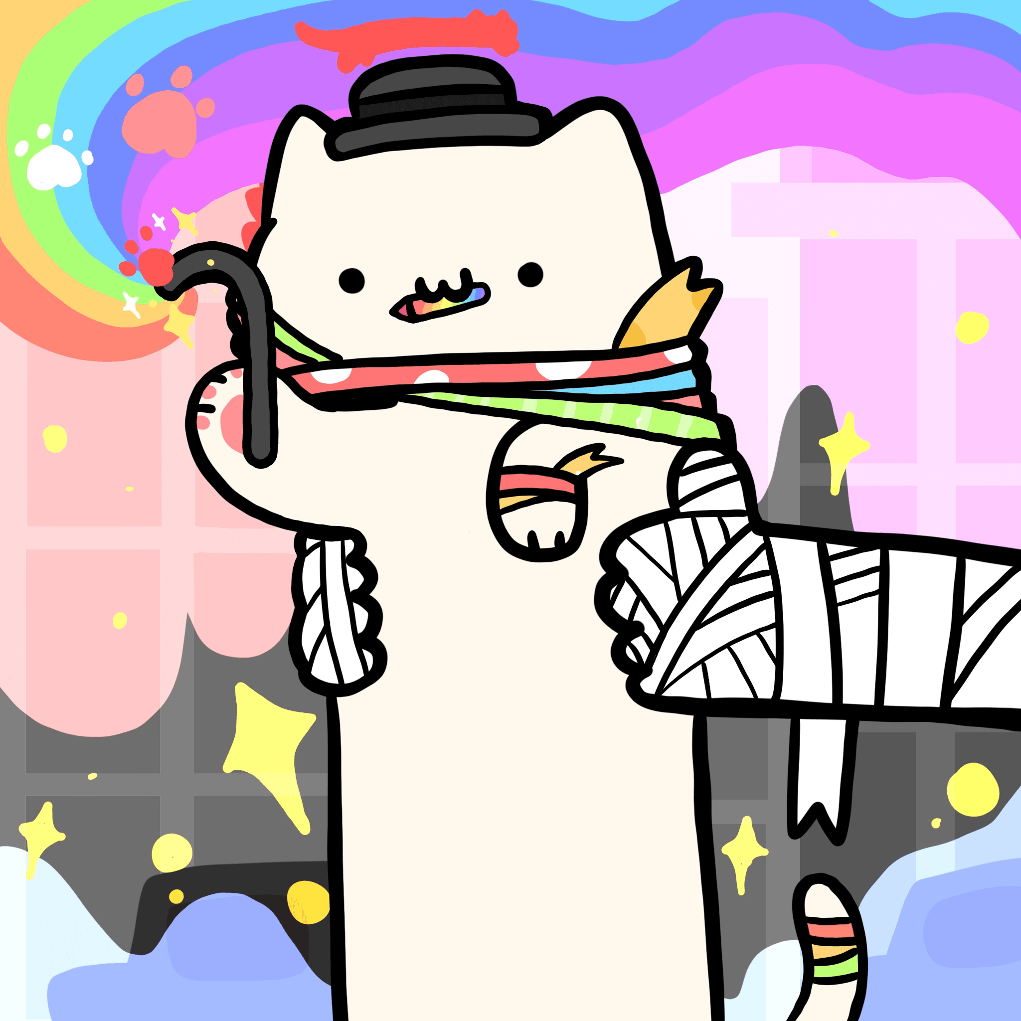 Long long Magic color cat #G002