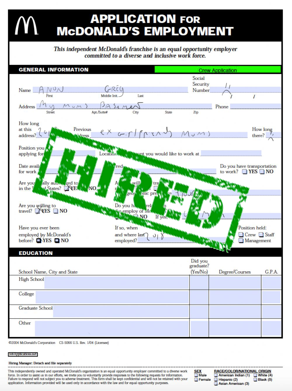 McJobApplication