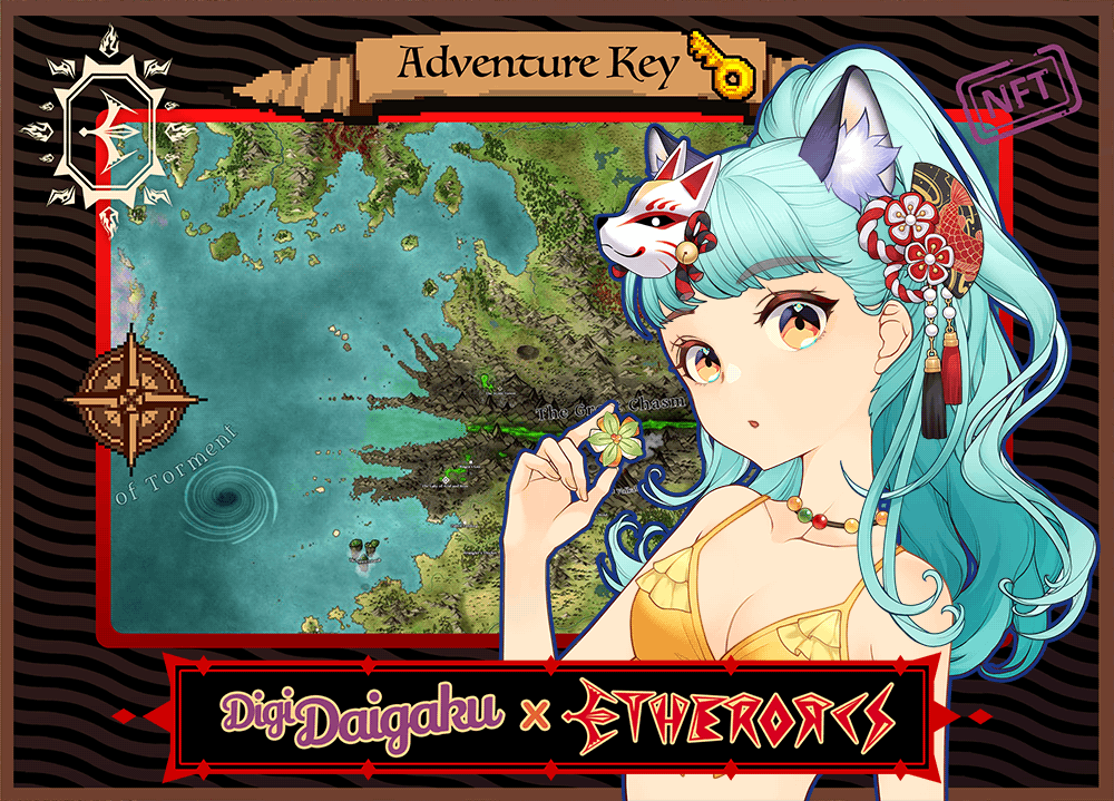 DigiDaigaku #1098 - Angelena | EtherOrcs Adventure Key (DigiDaigaku Genesis)