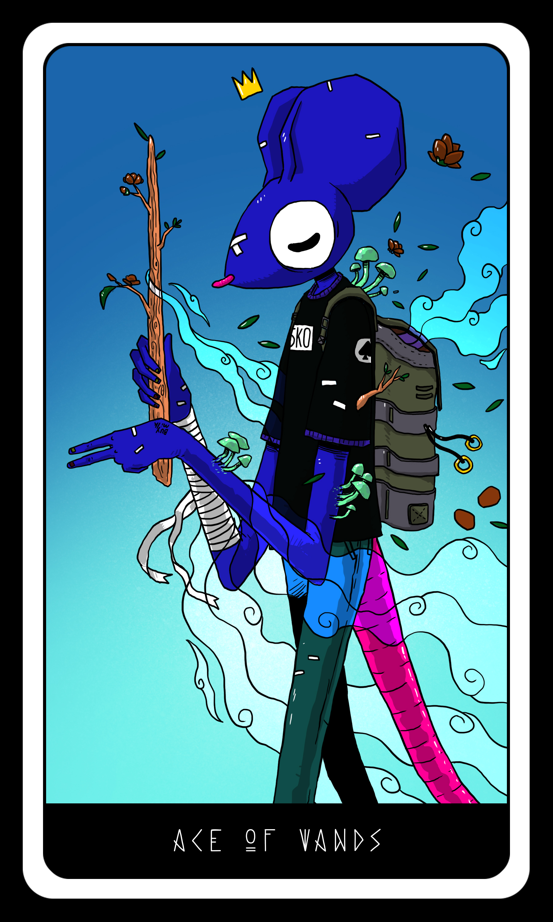 Rosko Sees the Future: Ace of Wands - Color Variant 10