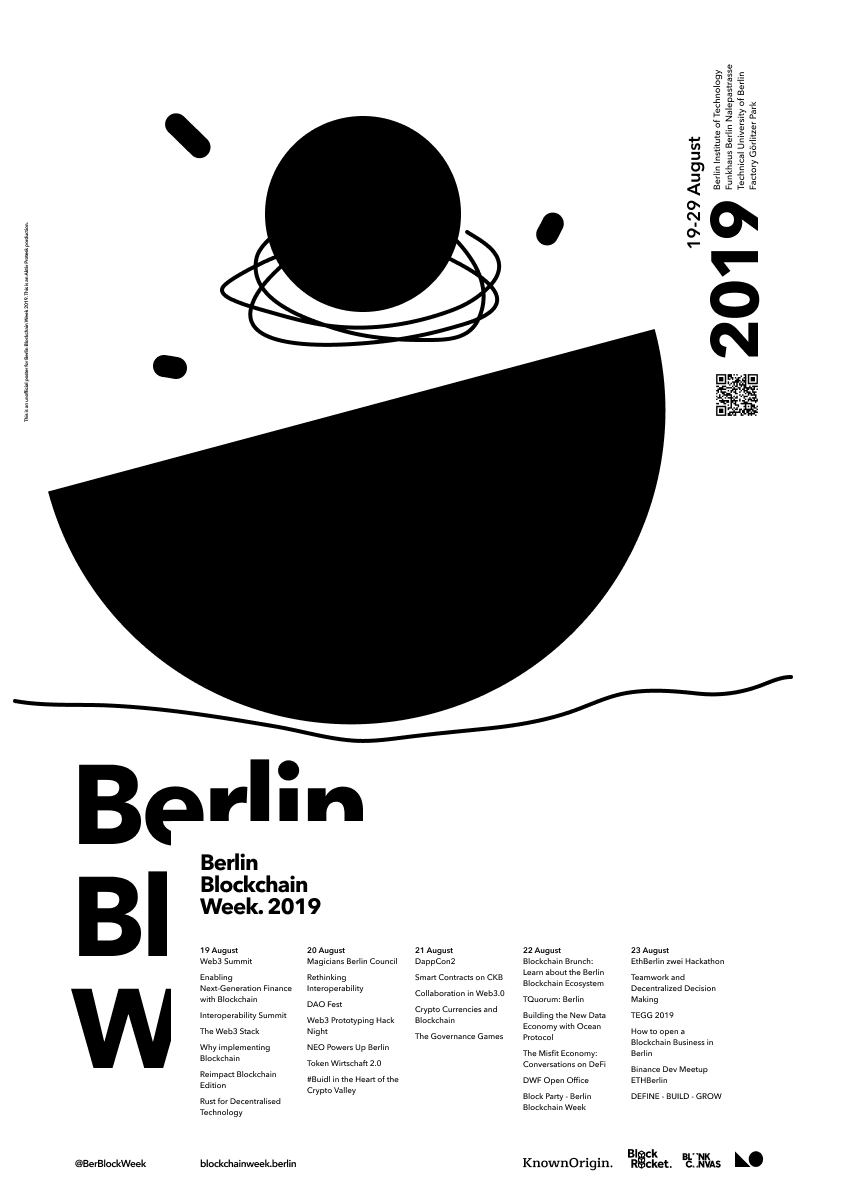 PlAkat One. Unofficial Berlin Blockchain Week Poster