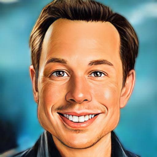 Caricature Elon Musk