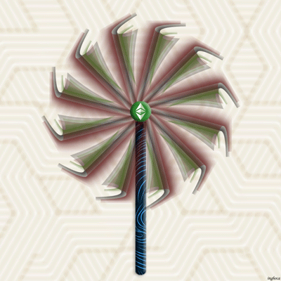 Pinwheel #370 curved papers pinwheel