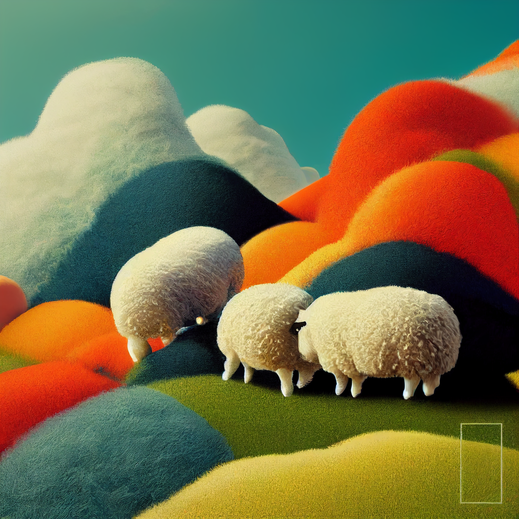 Happy Fields with Happy Sheep