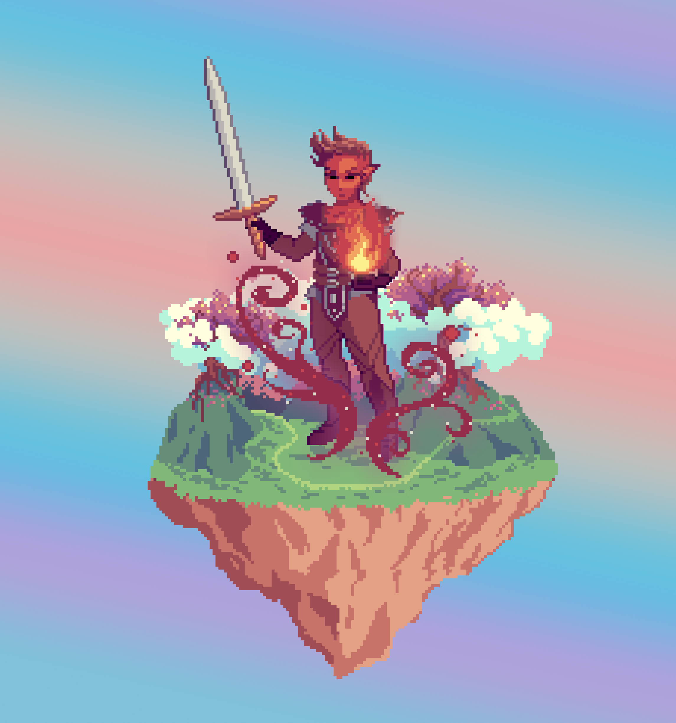 Dawn Half-Elf Bloodmage Warlock Keeper of The Glade