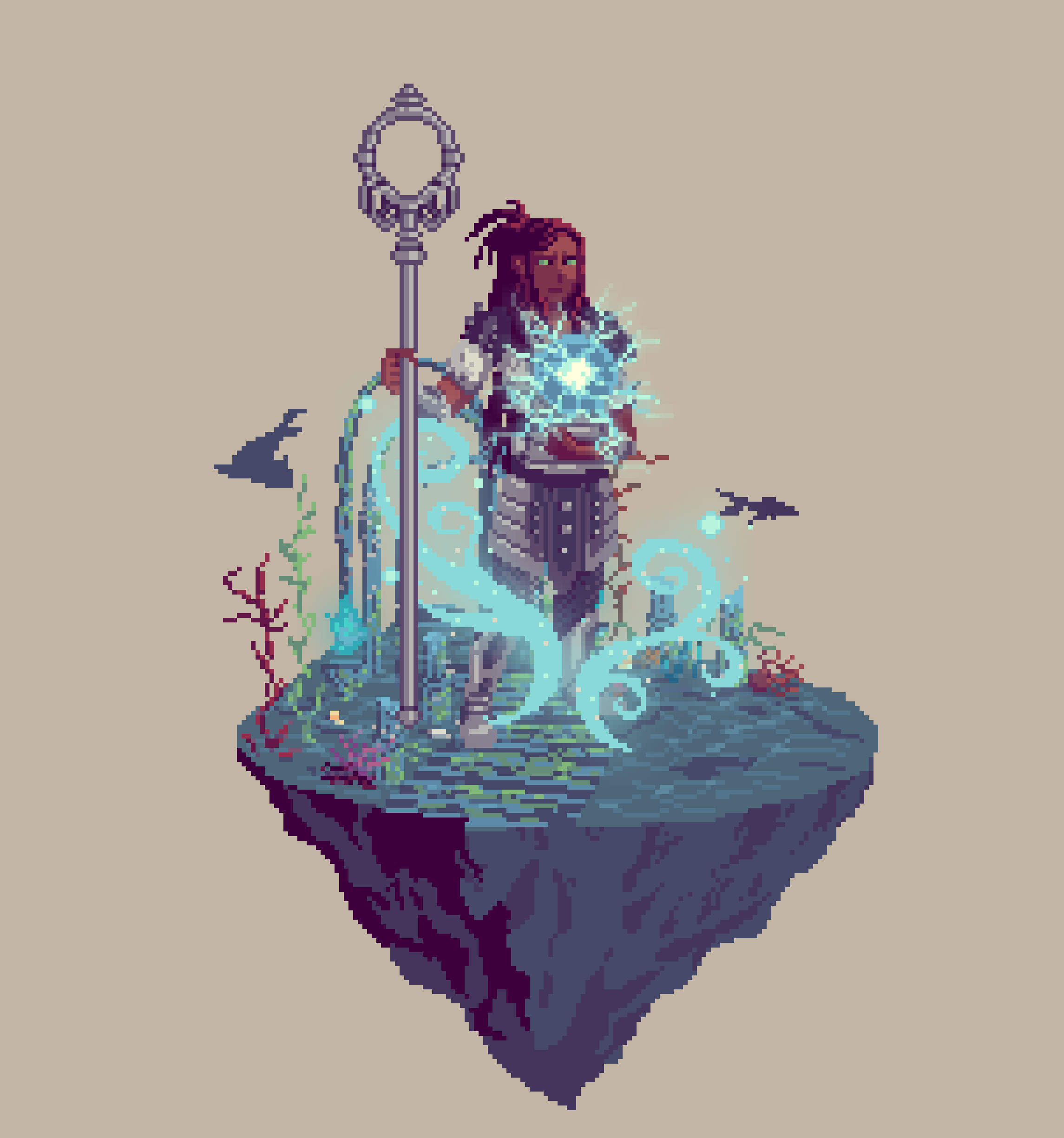 Valiant Human Kinetic Sorcerer from The Temple