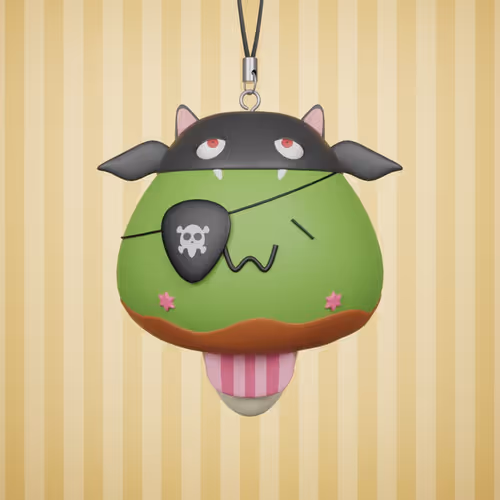 3D Shimeji Keychain #2457