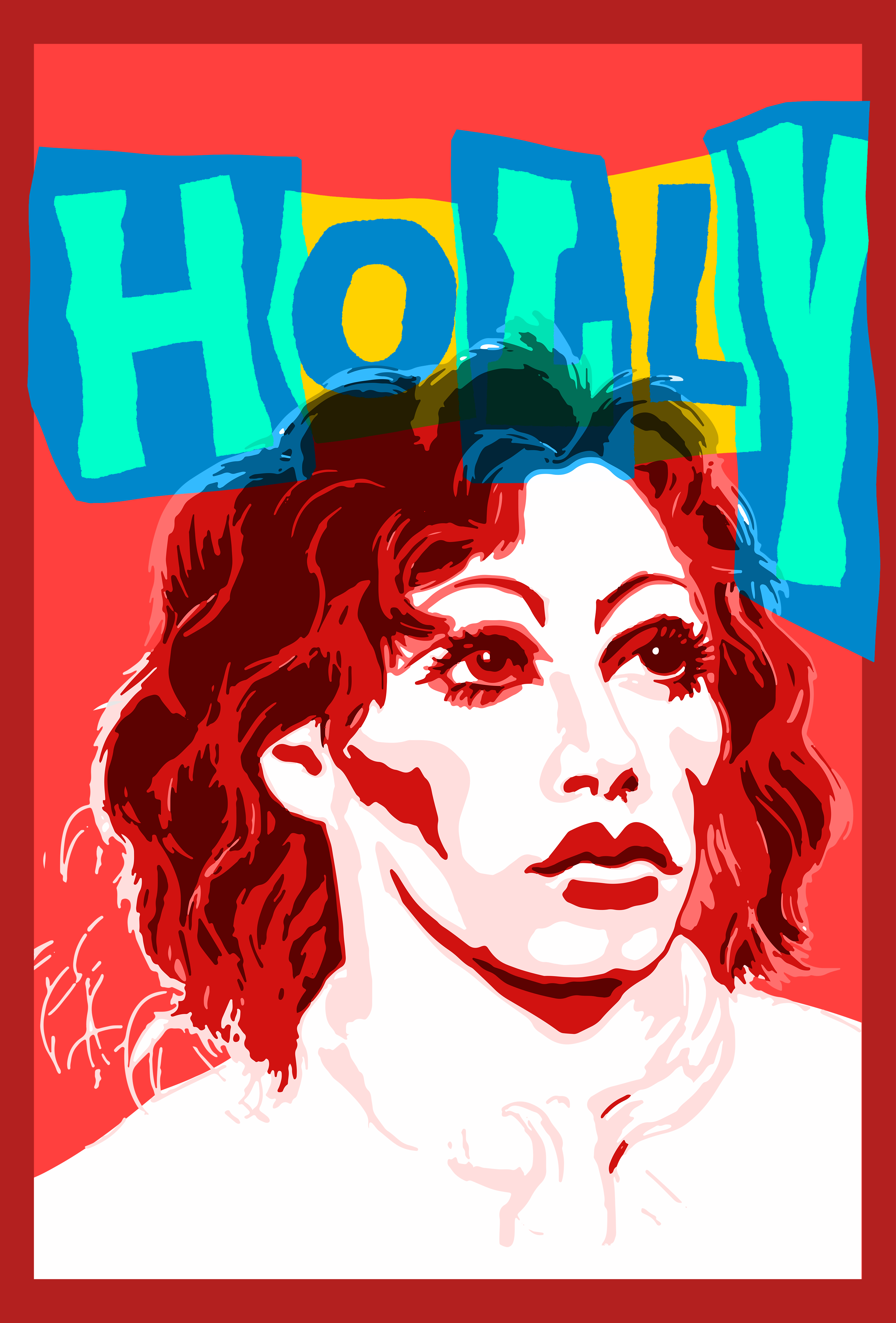 Holly Woodlawn portrait - medium poster size