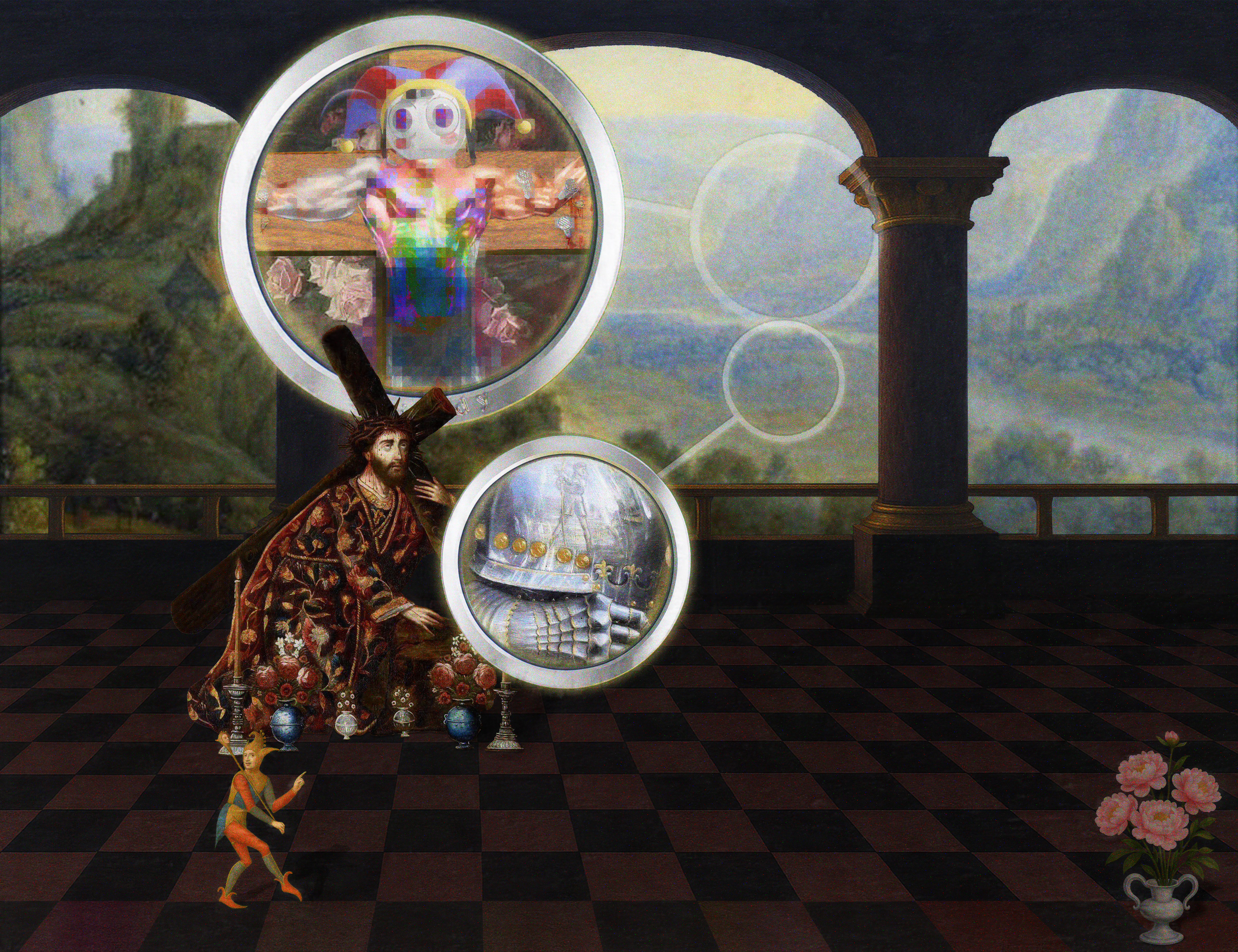 The Pilgrim’s Living Room Crucifixion; Mona Lisa Hyper-Gamble #190