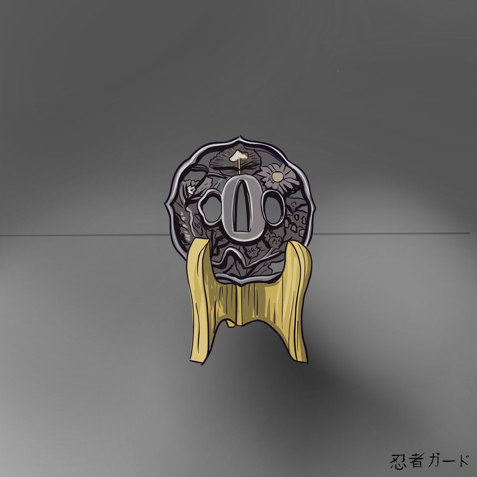 Cusred Ninja Tsuba 