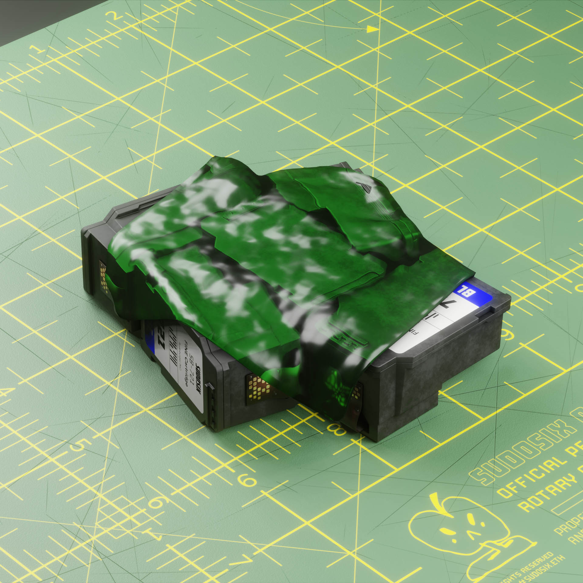 INGREDIENT: INK CARTRIDGES BLUE AND ECTOPLASM CHEESE 