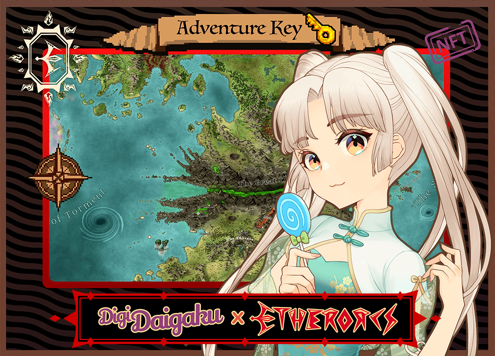DigiDaigaku #1234 - Tokuko | EtherOrcs Adventure Key (DigiDaigaku Genesis)