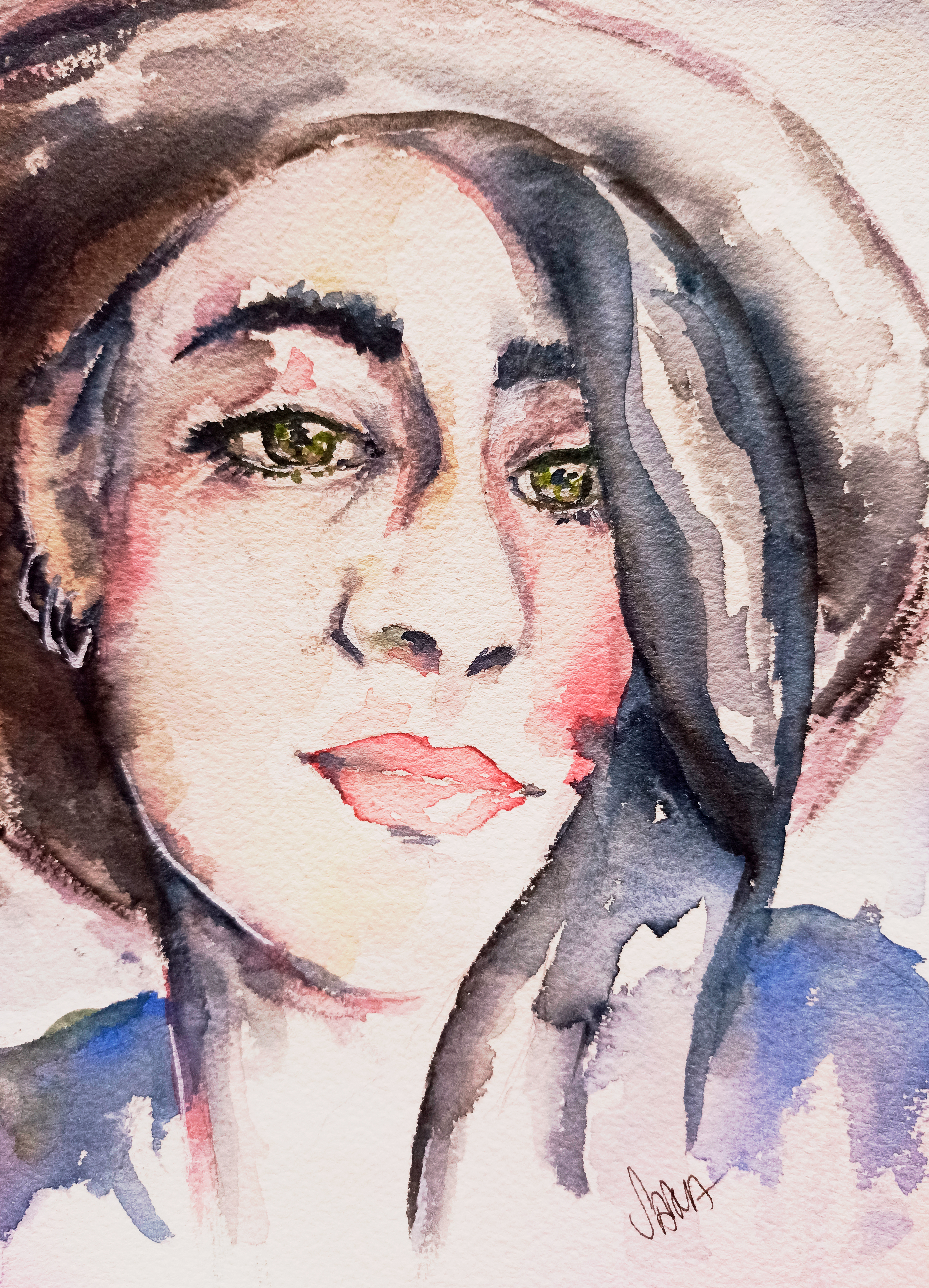 She is the ligth (Watercolor)