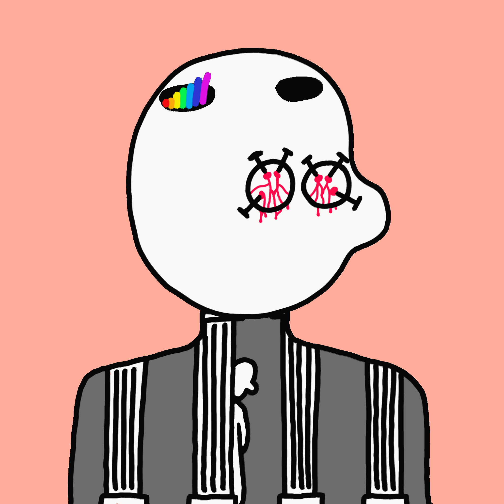 EmoHead #2546: Angry Ebony