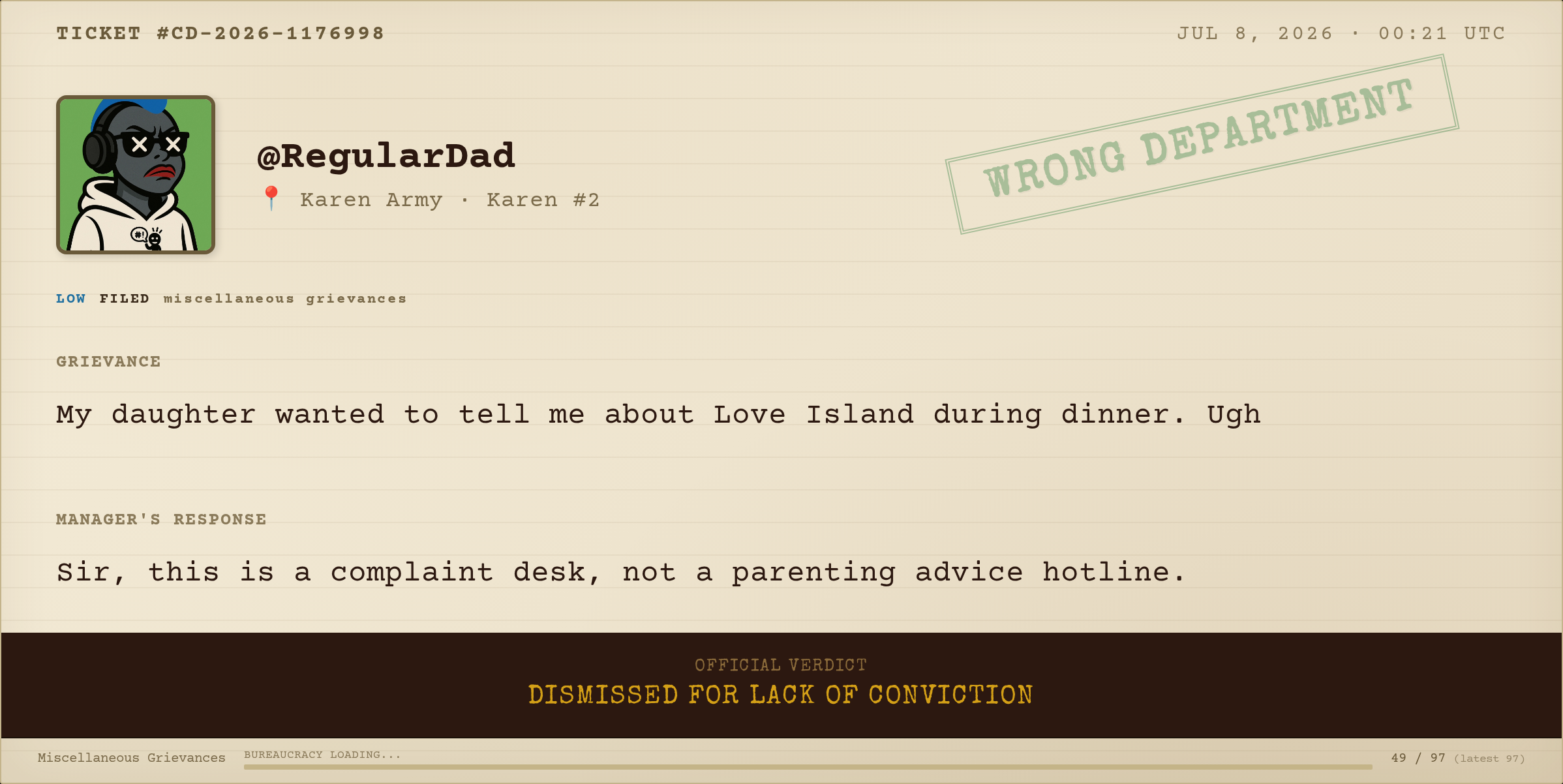 Complaint #176