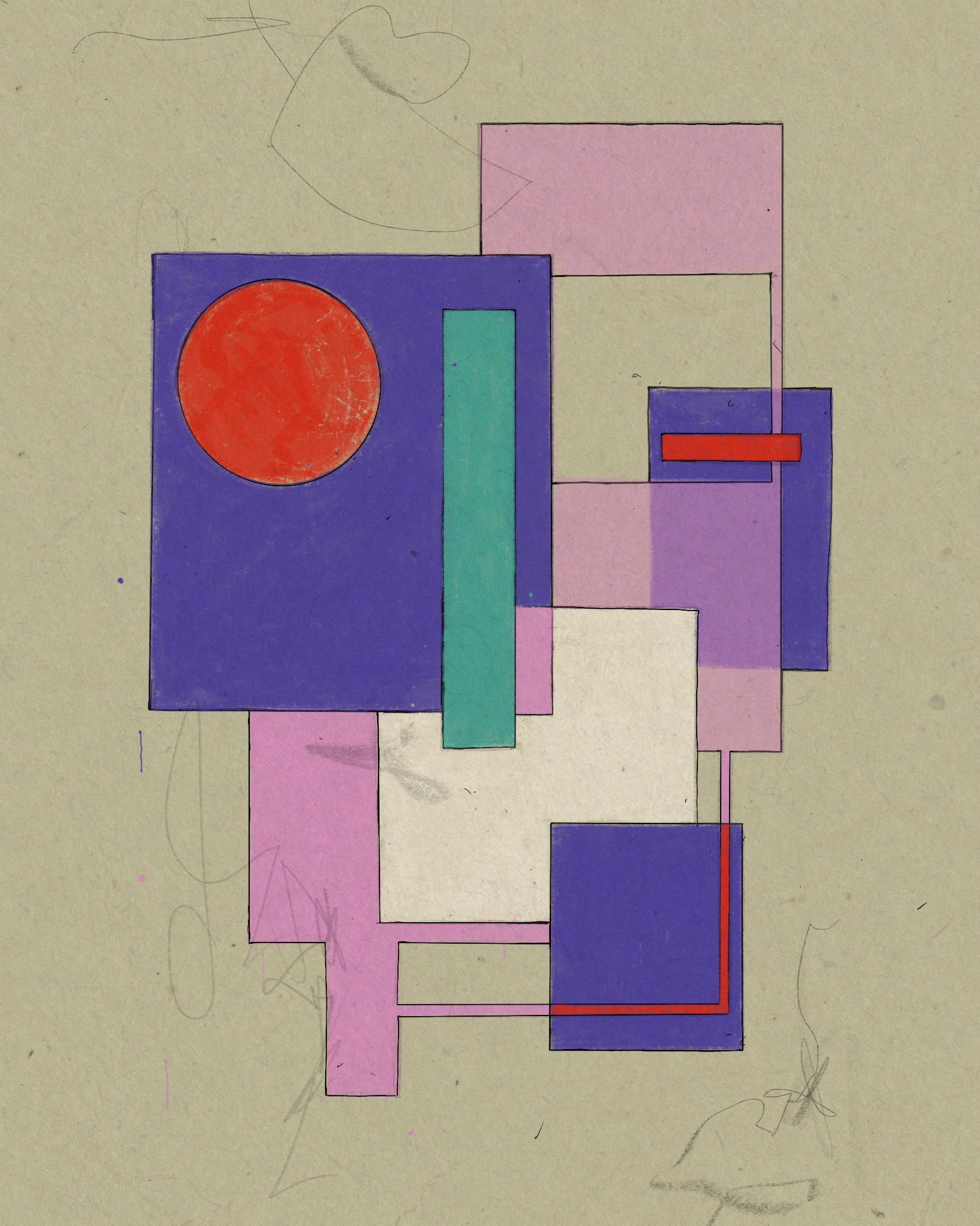 Abstract Composition (Color-Painting)