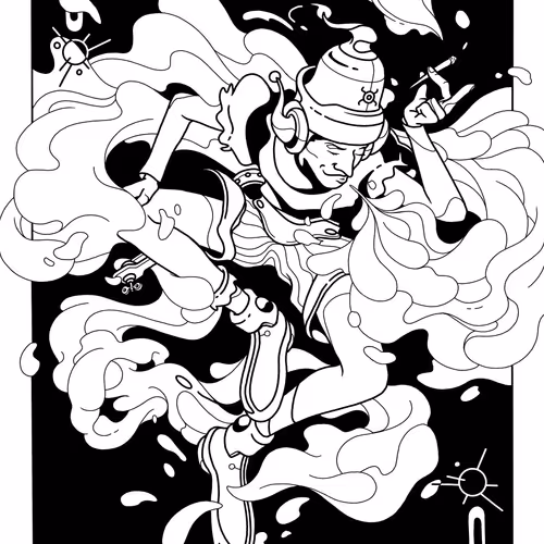 Joker Smoker (Black & White) by DirtyRobot