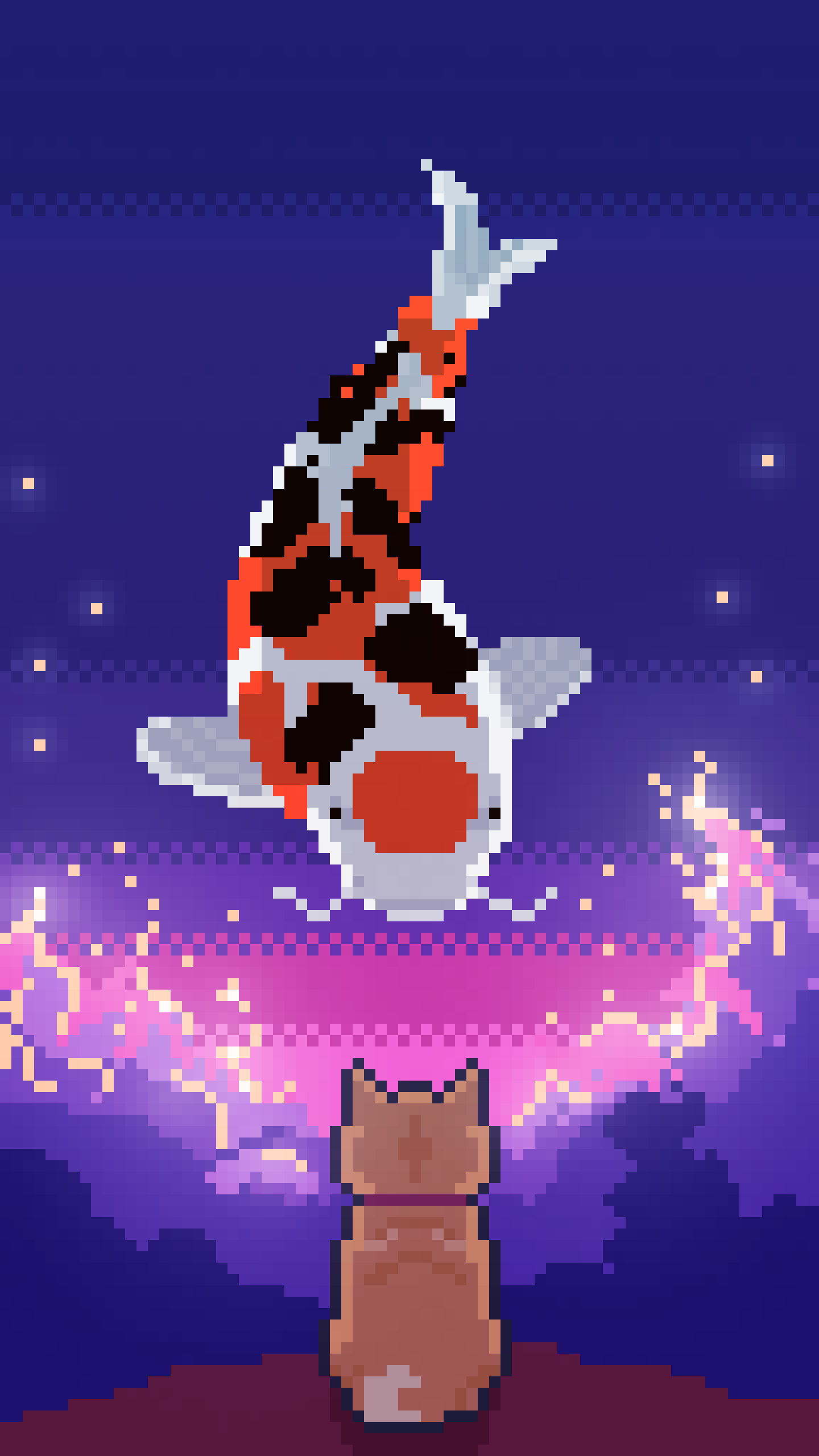 Dreaming Doge #2: 飛びている 錦鯉の夢 (大正三色) (Dream of the Flying Koi)
