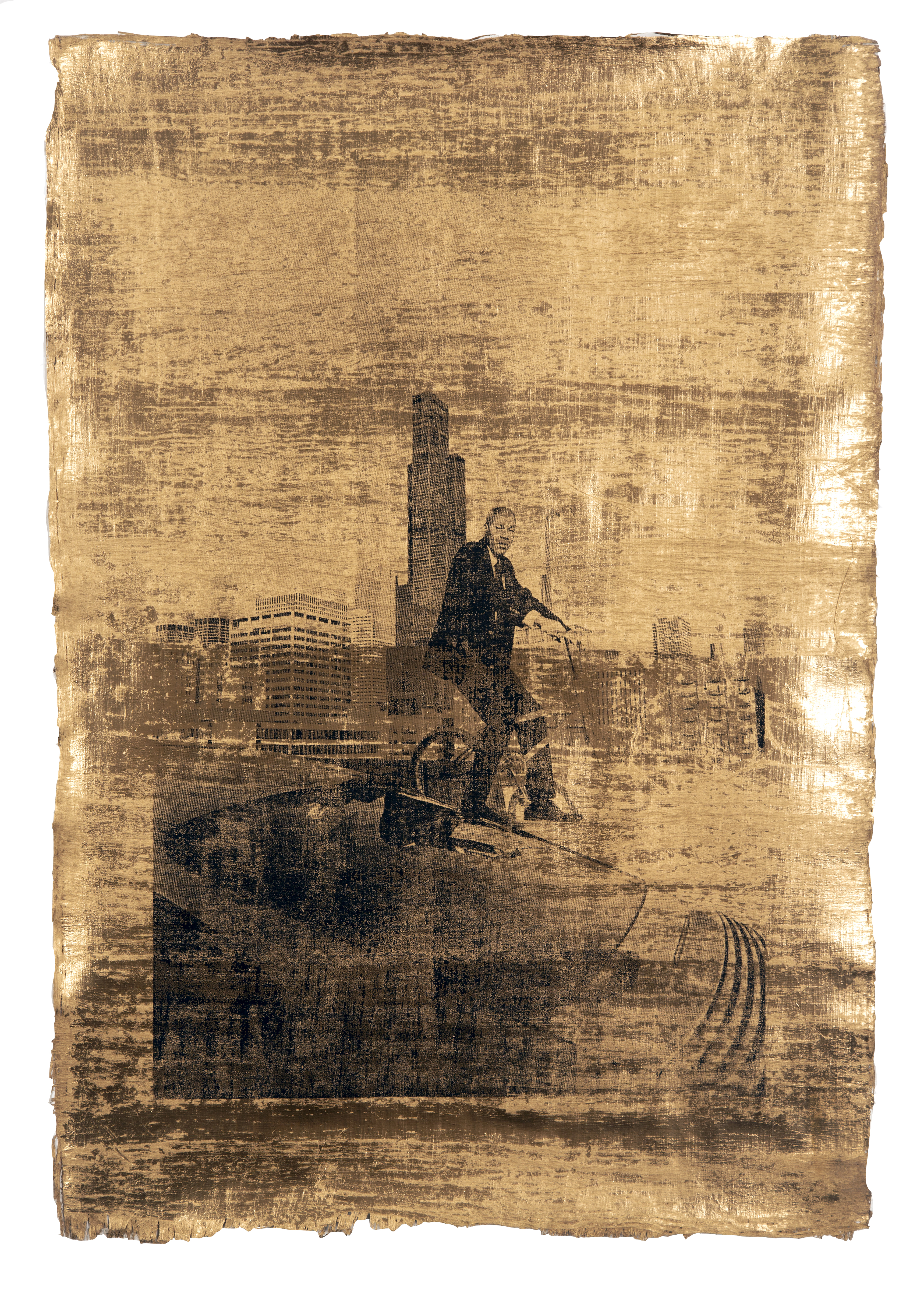 Justin Aversano - Justice - Physical Tarot Scroll  - Gold