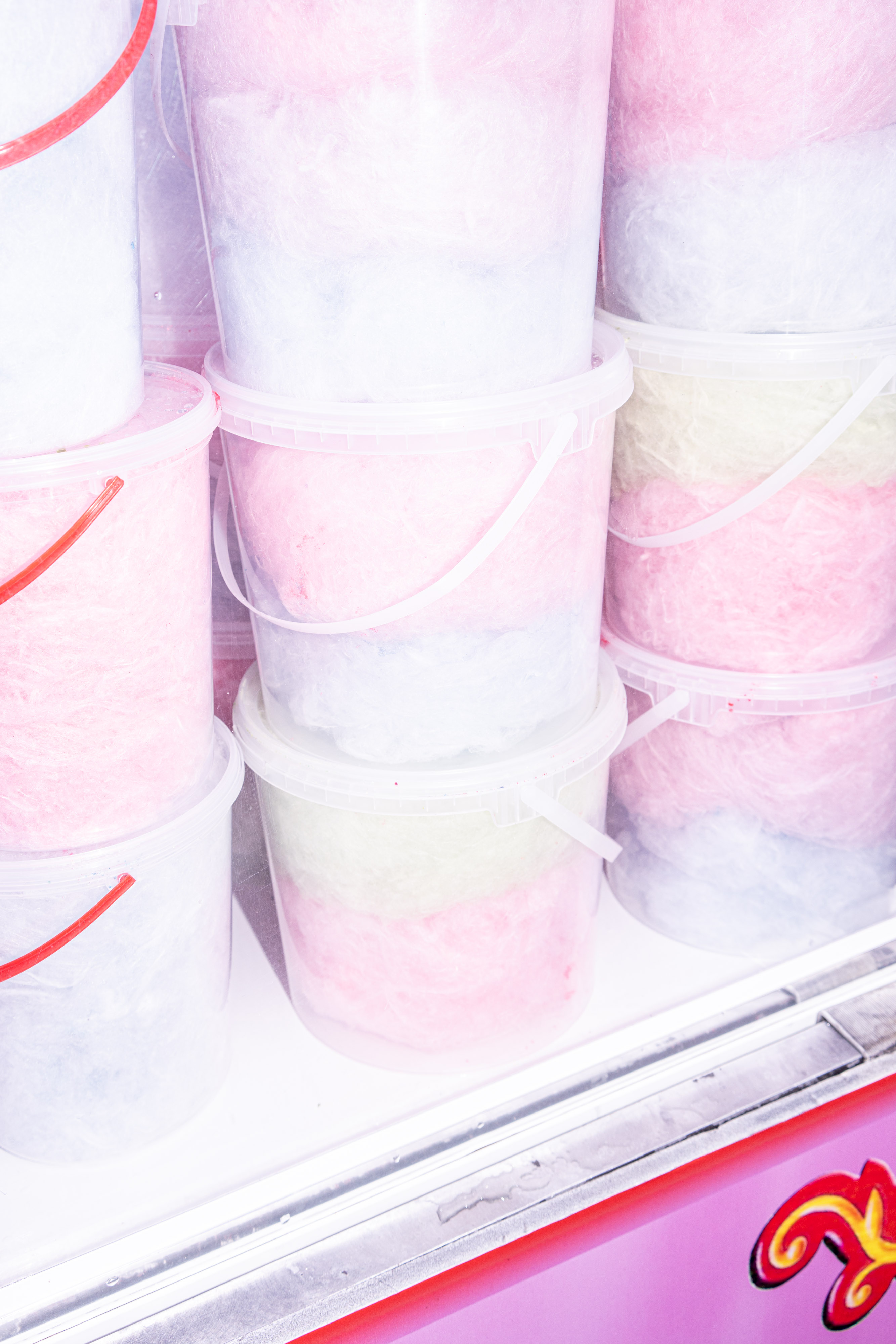 Cotton candy in boxes