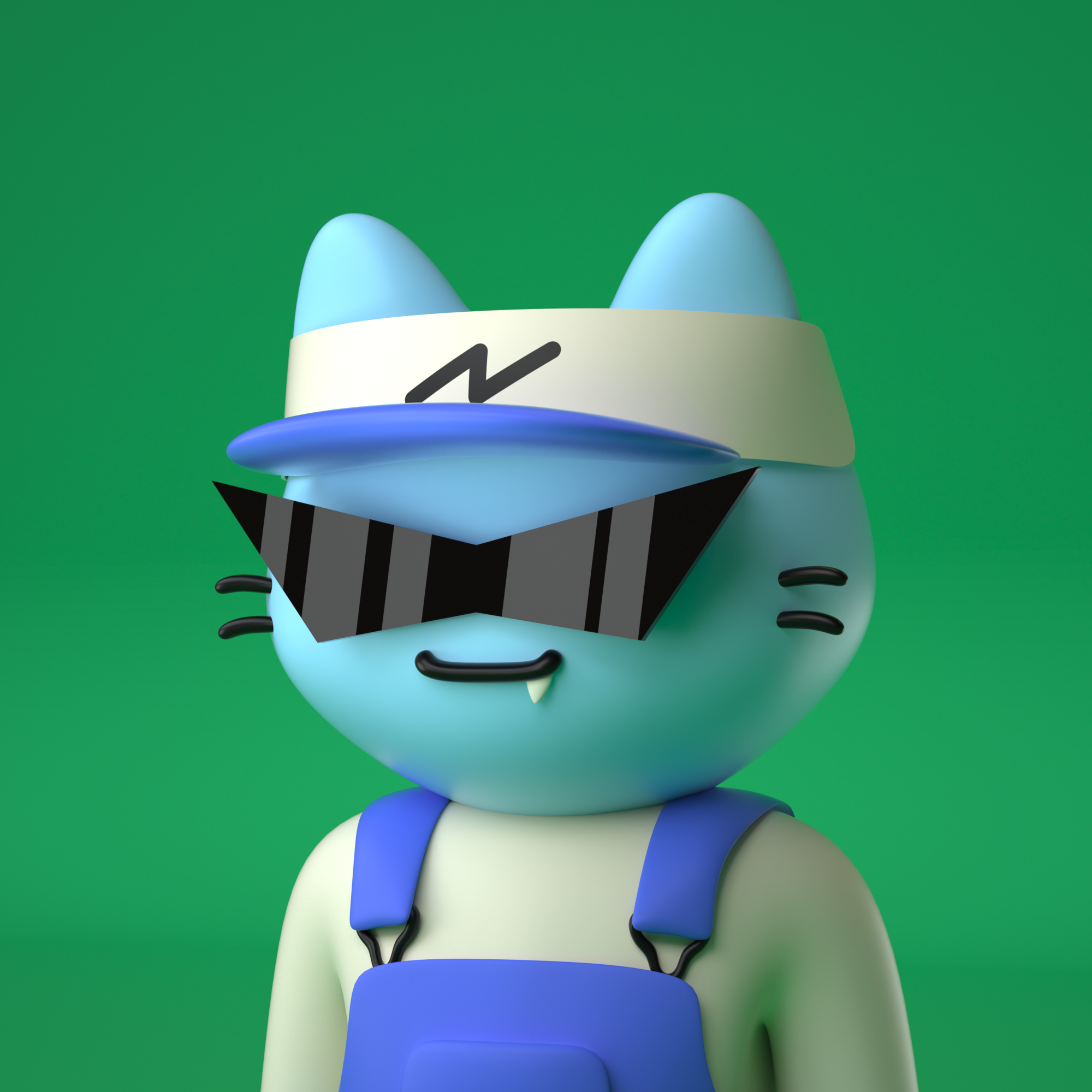 3D Cool Cat #8666