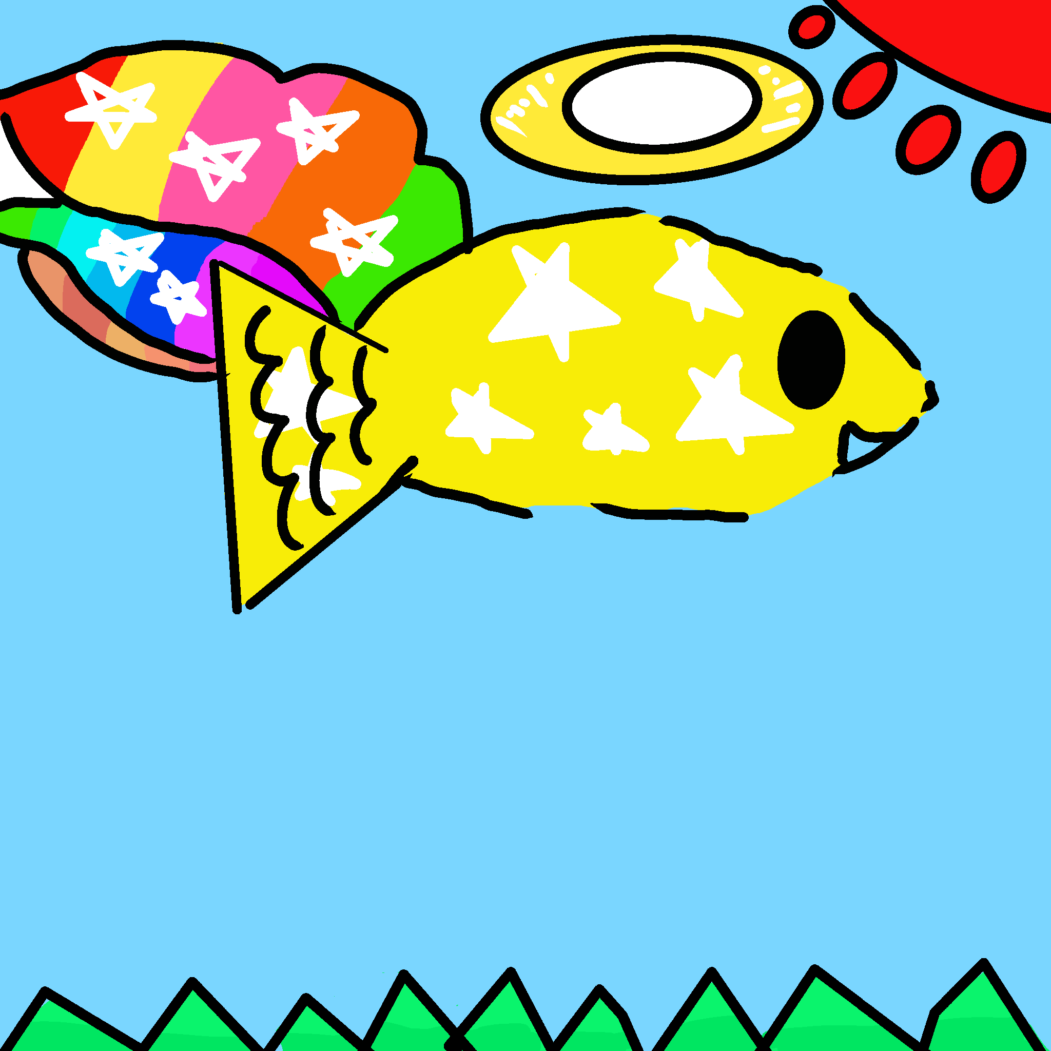 Winged Fish はねのついたさかなさん #213