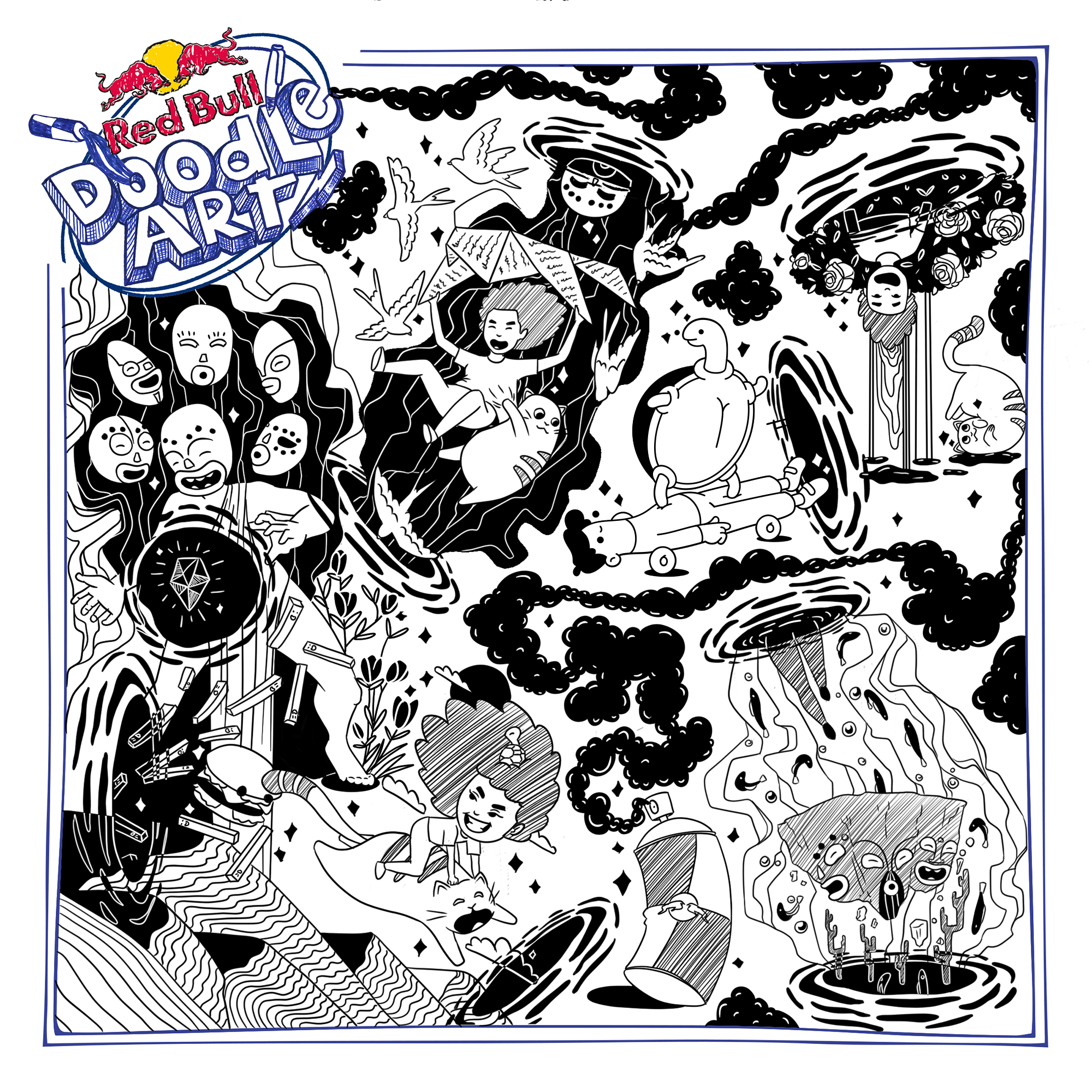 Red Bull Doodle Art Collection mentored by Burnt Toast #6495/12935