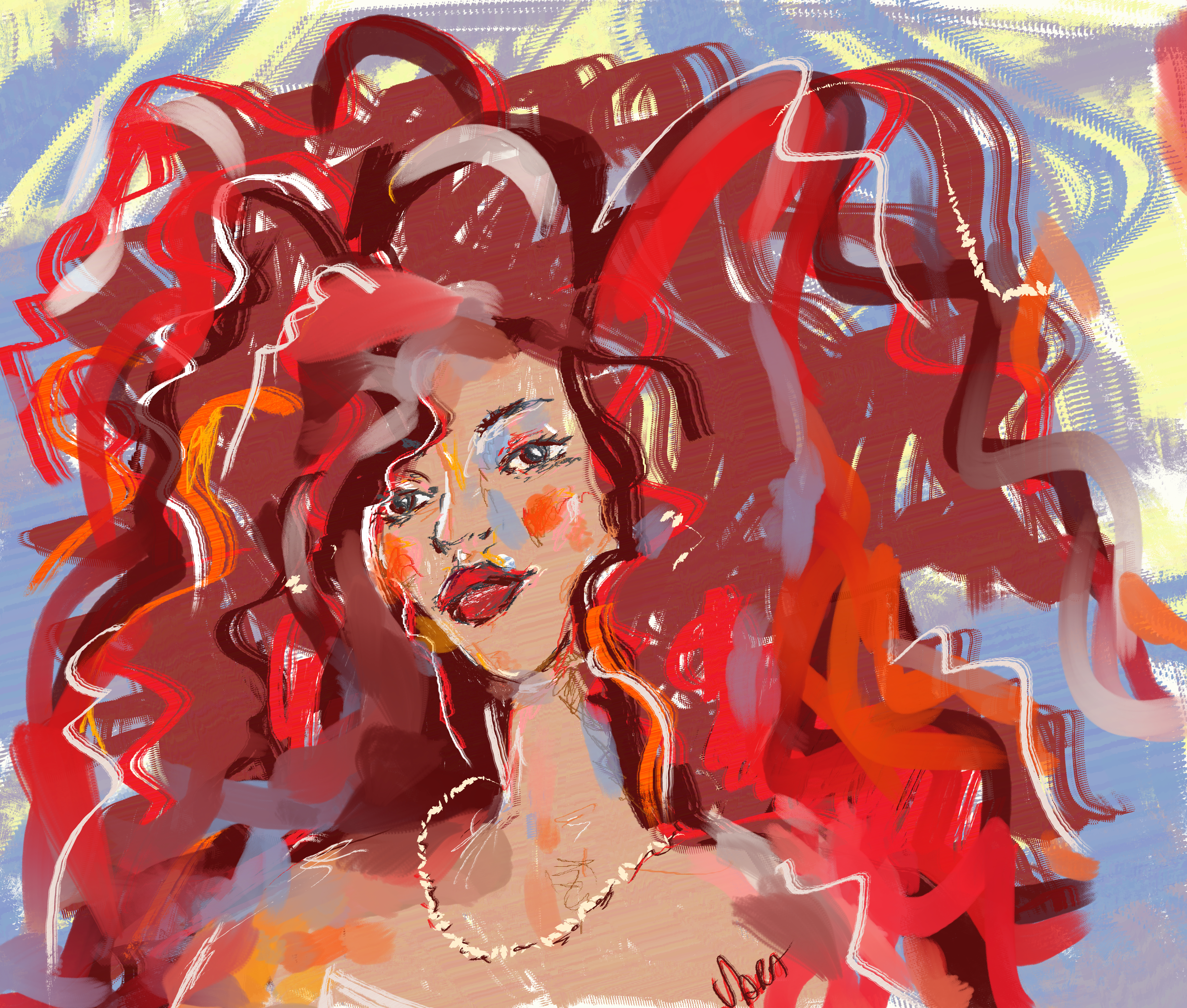 Woman with red hair