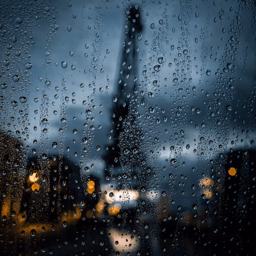 Moody rain droplets