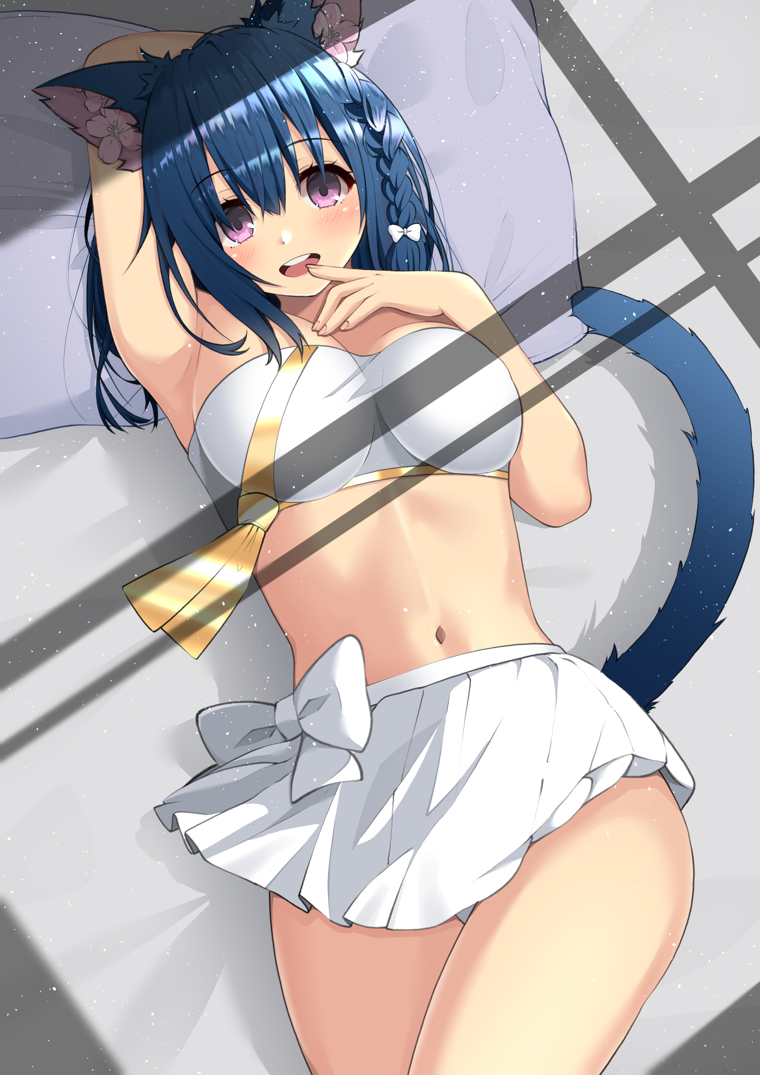 Cat girl taking a nap