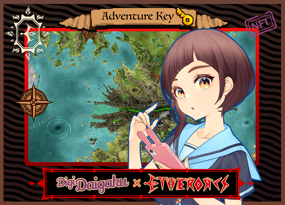 DigiDaigaku #888 - Serena | EtherOrcs Adventure Key (DigiDaigaku Genesis)