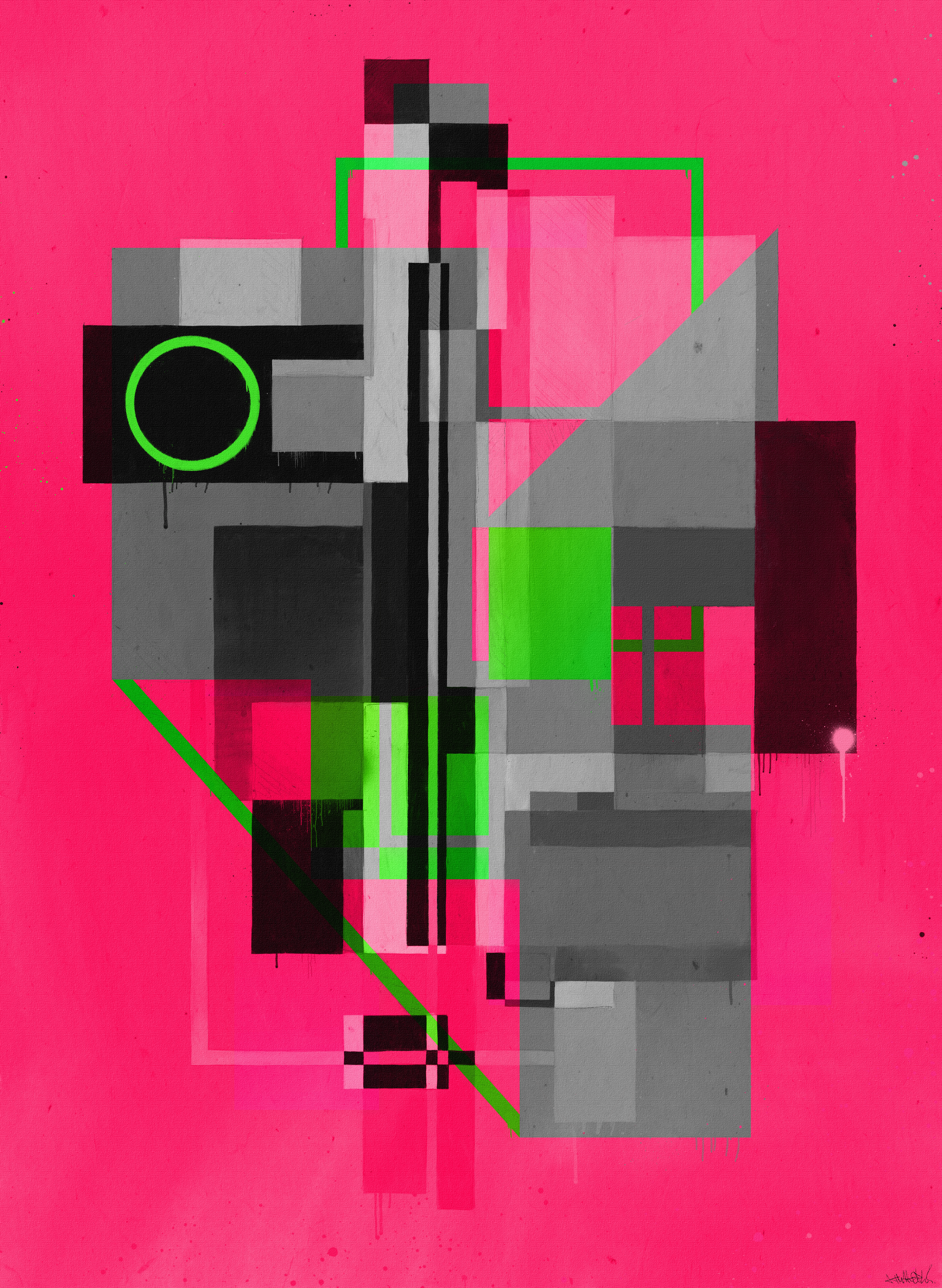 Predominantly Pink  (Constructivist Composition)
