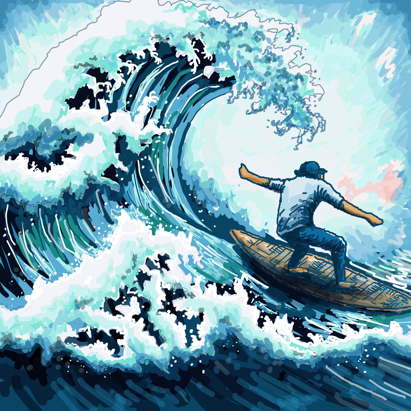 Surfing in Kanagawa – Art Gobbler Page 1677