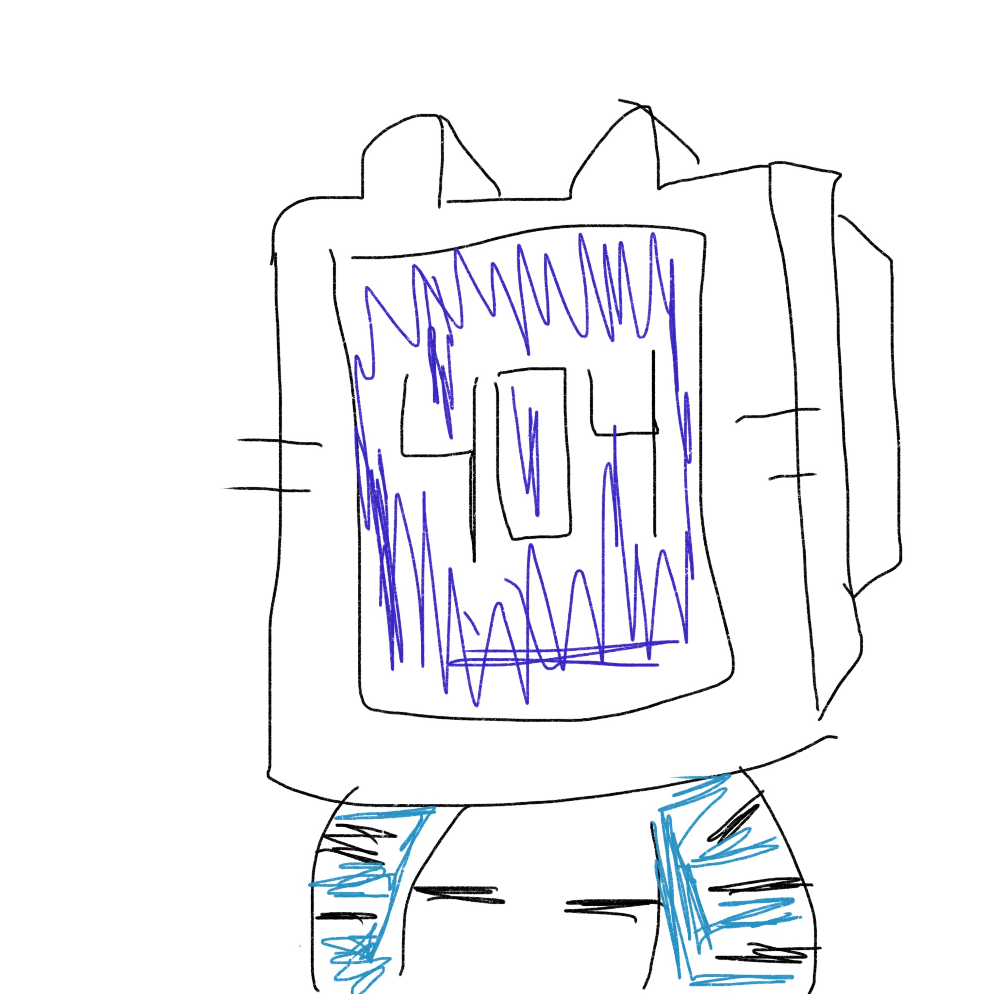 Hand Drawn Cool Cat 8850