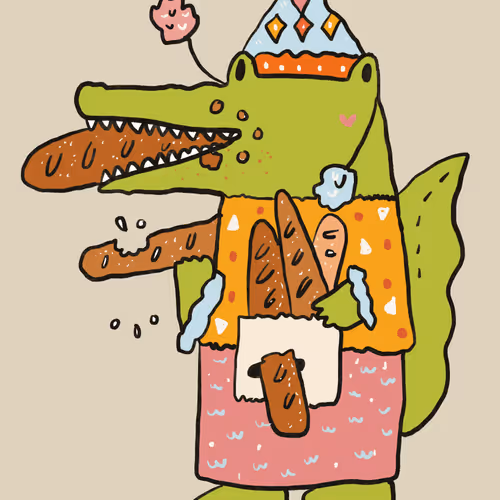 47 Croco eat Baguette