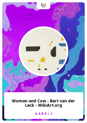 Woman and Cow - Bart van der Leck - WikiArt.org