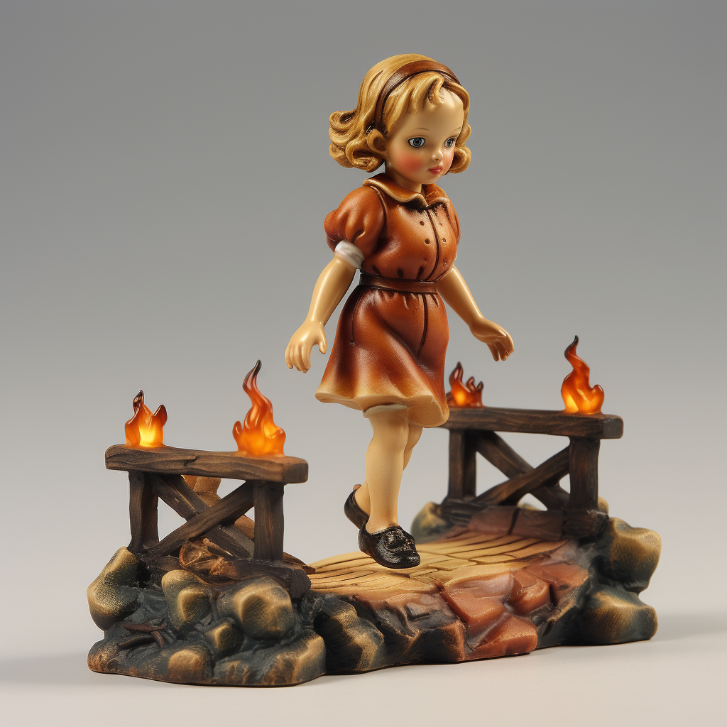 Alpine Burning Bridge Girl