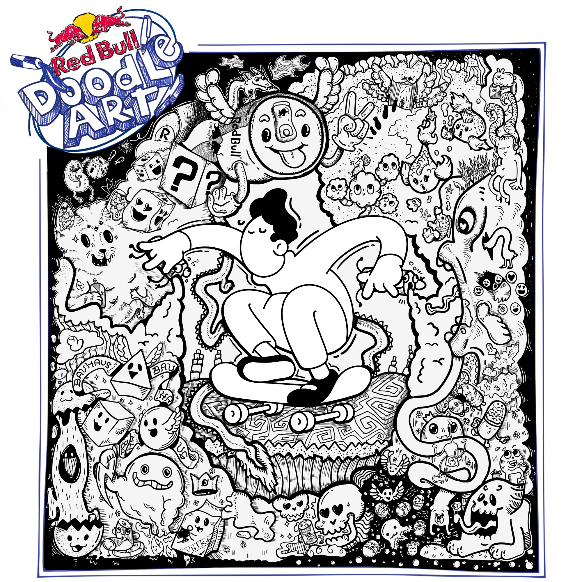 Red Bull Doodle Art Collection mentored by Burnt Toast #6470/12935