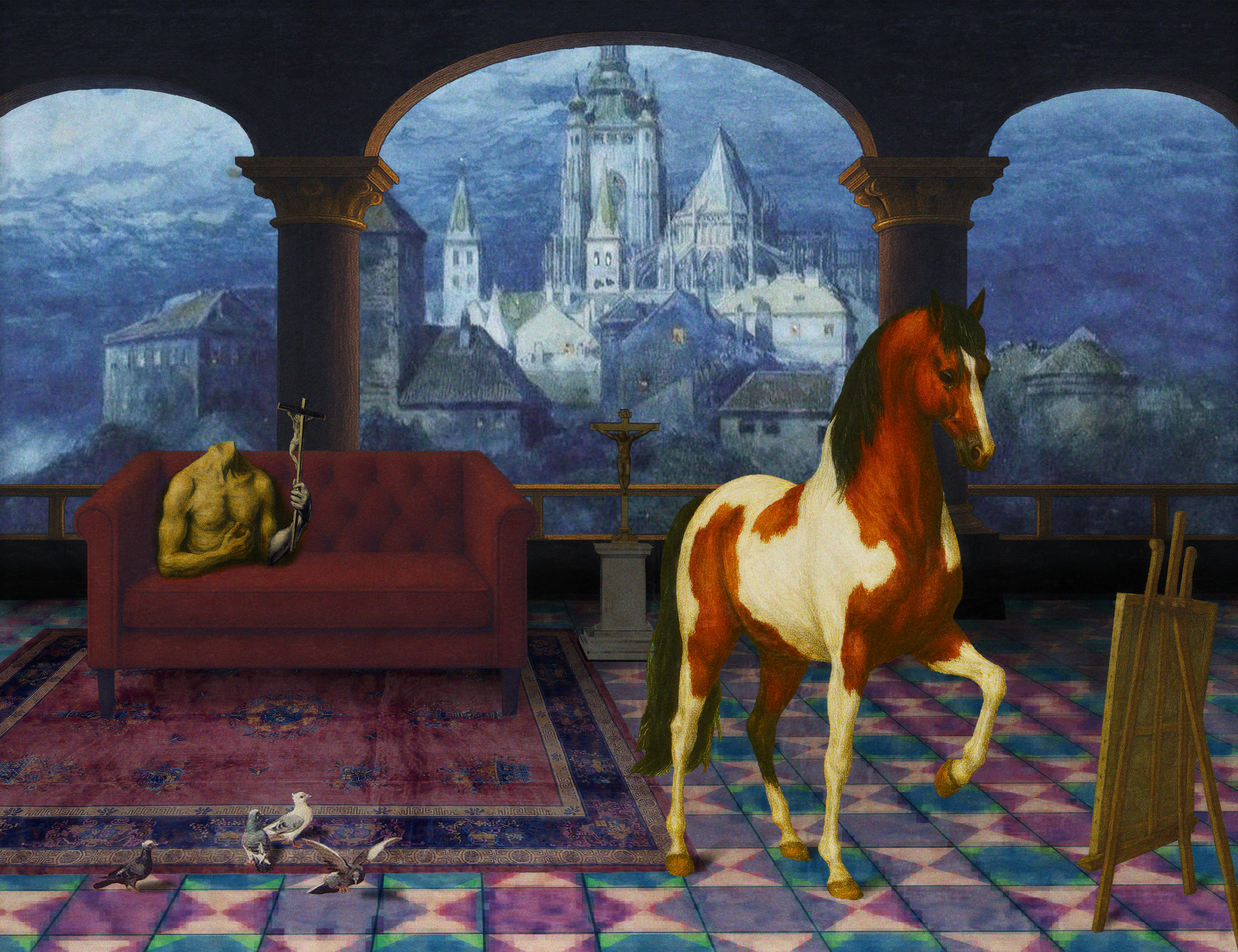 The Pilgrim’s Living Room Crucifixion; Mona Lisa Hyper-Gamble #21