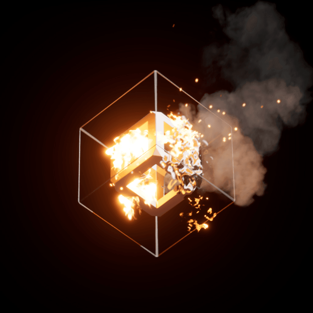 A Burning Cube #3