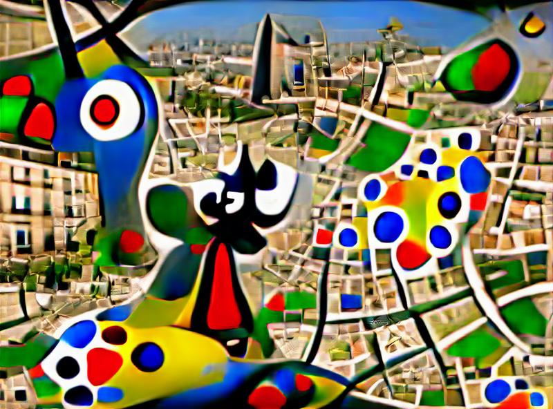 Joan Miro paints Barcelona
